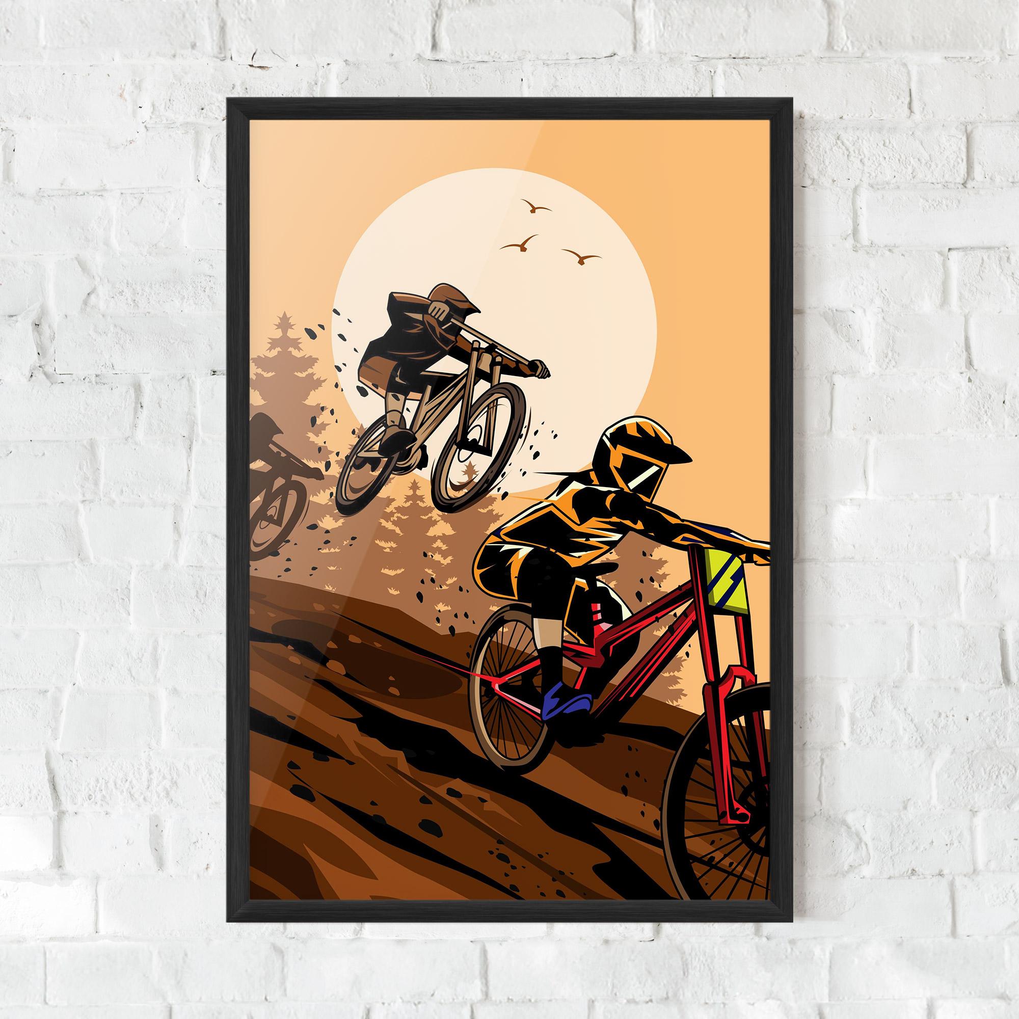 Poster Înrămat Downhill Bike mockup 0