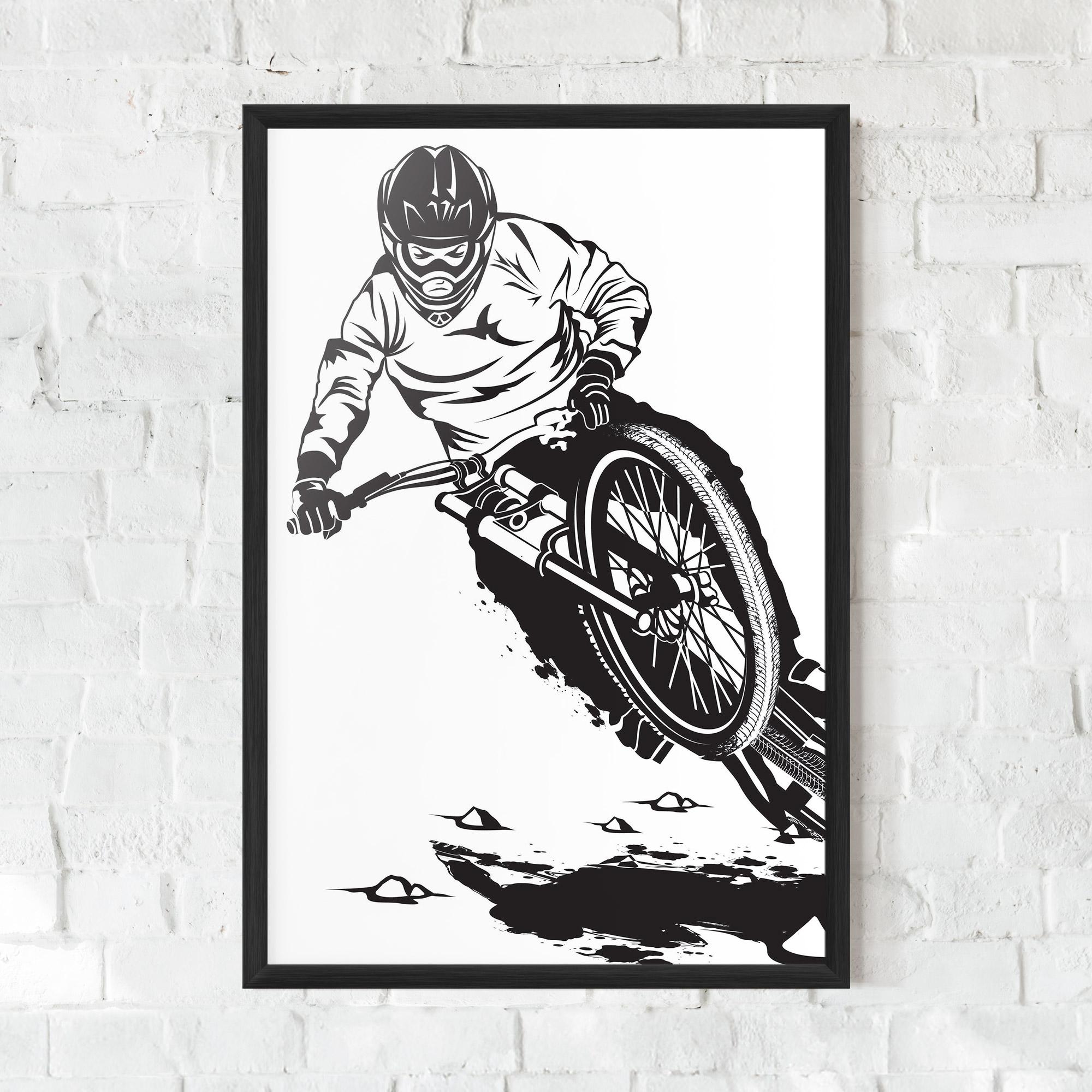 Poster Înrămat Standing Downhill mockup 0