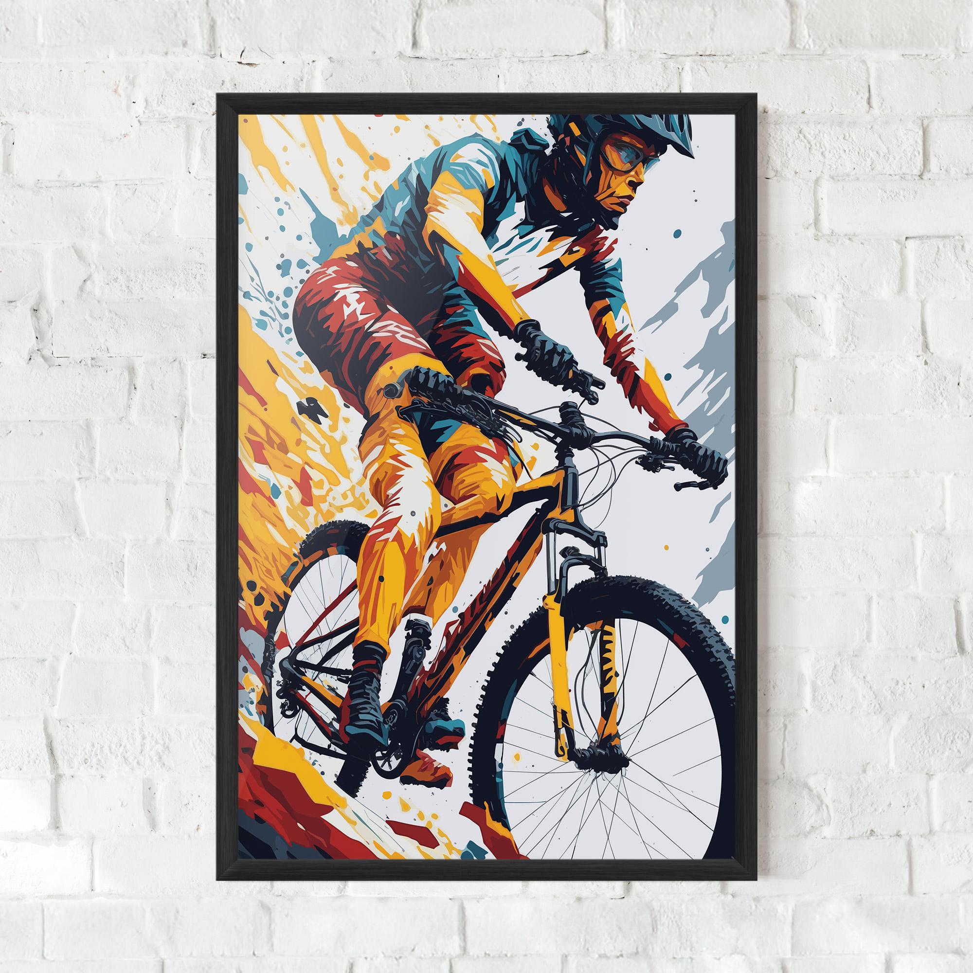 Poster Înrămat Yellow Bike Art mockup 0