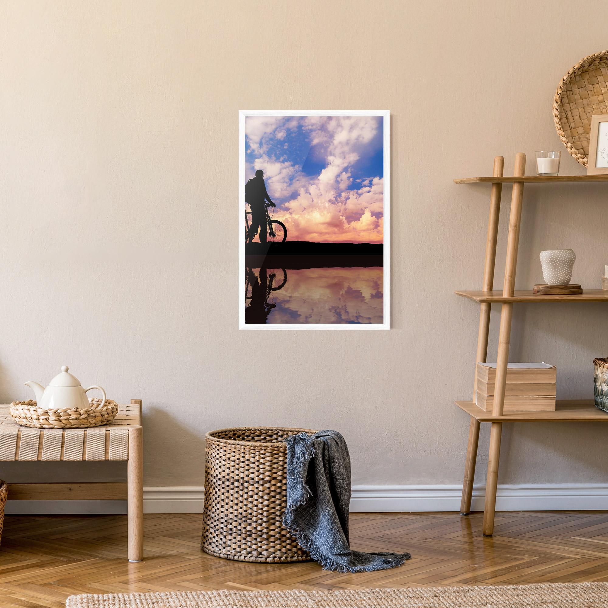 Poster Înrămat Bike Sunset mockup 9