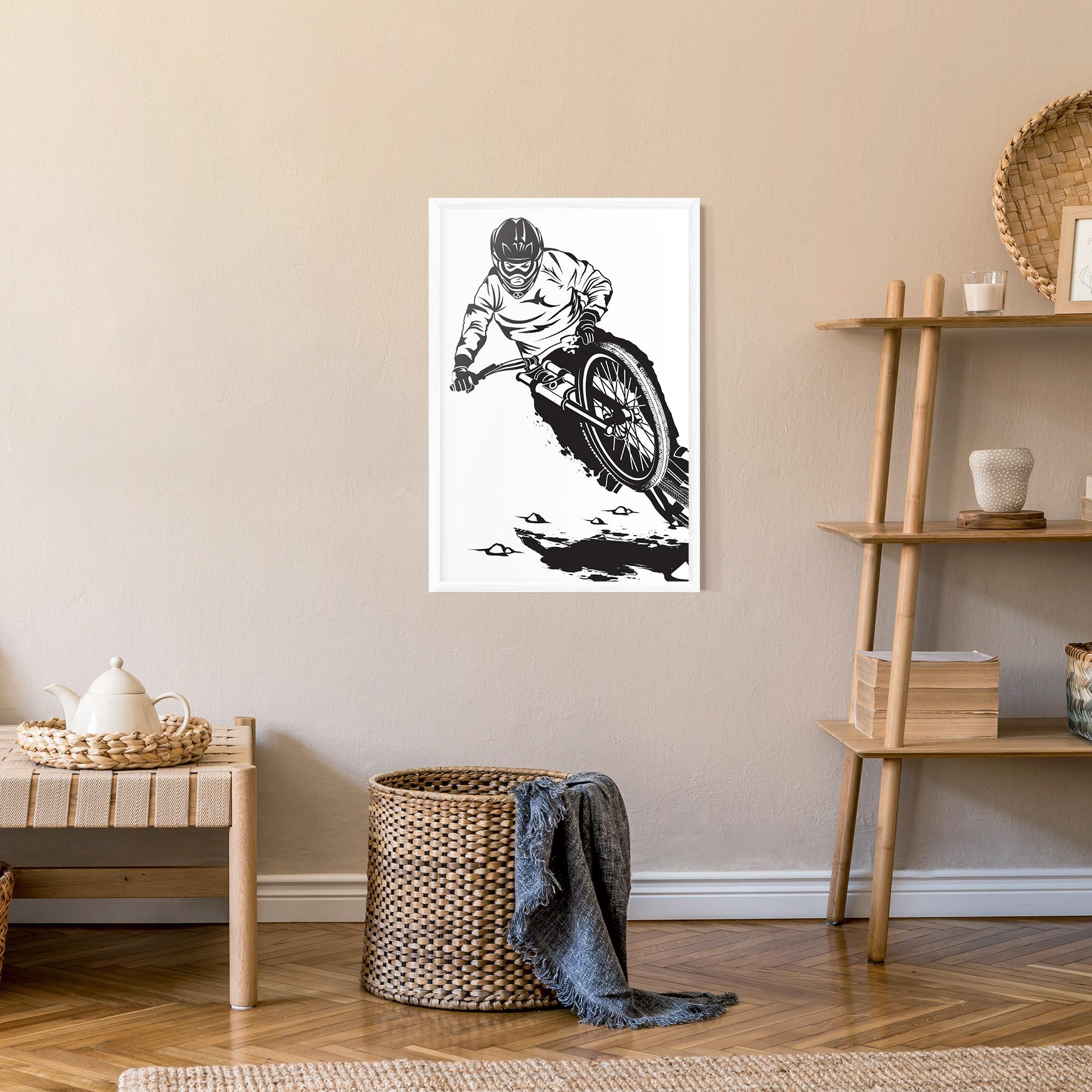 Poster Înrămat Standing Downhill mockup 9