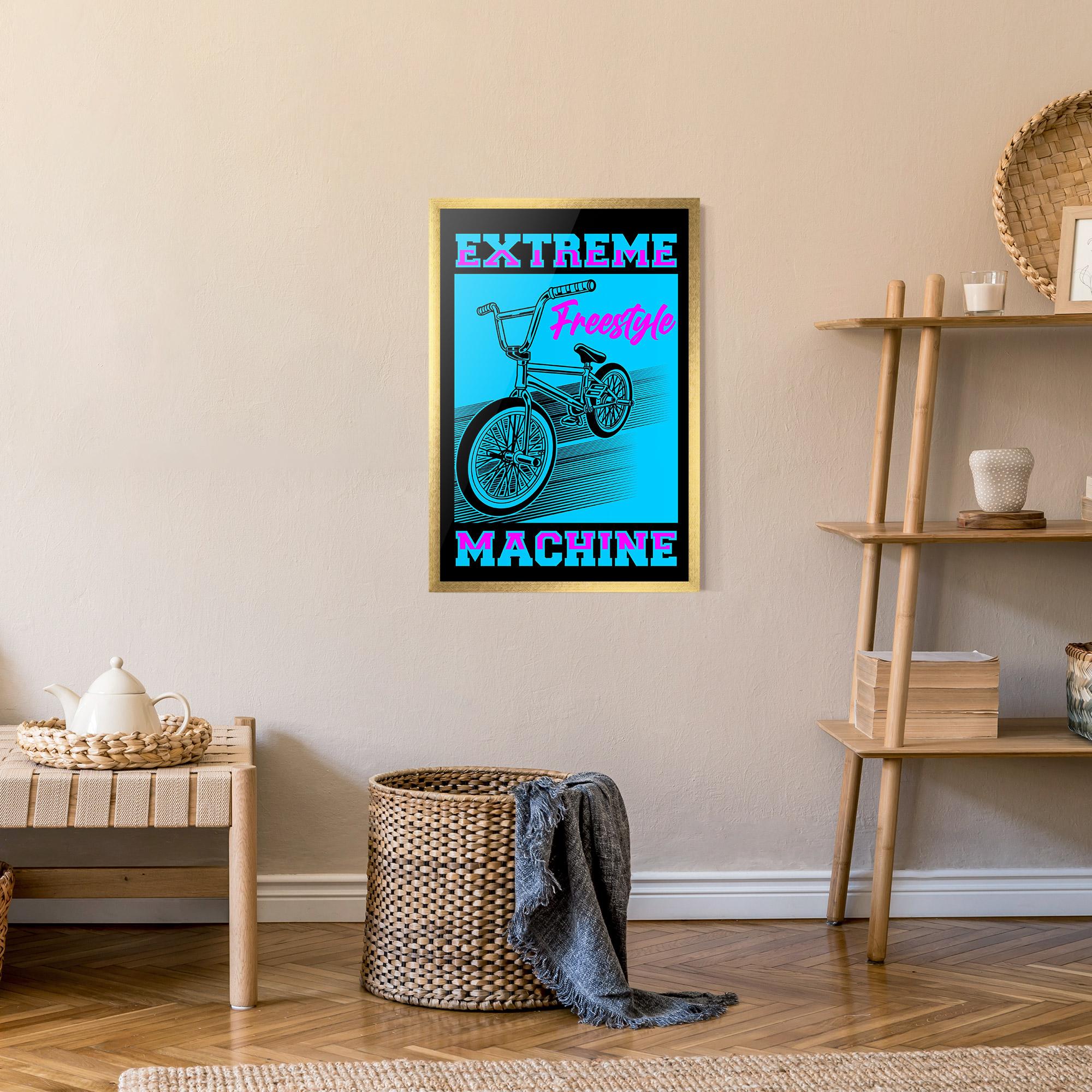 Poster Înrămat Extreme Machine mockup 9