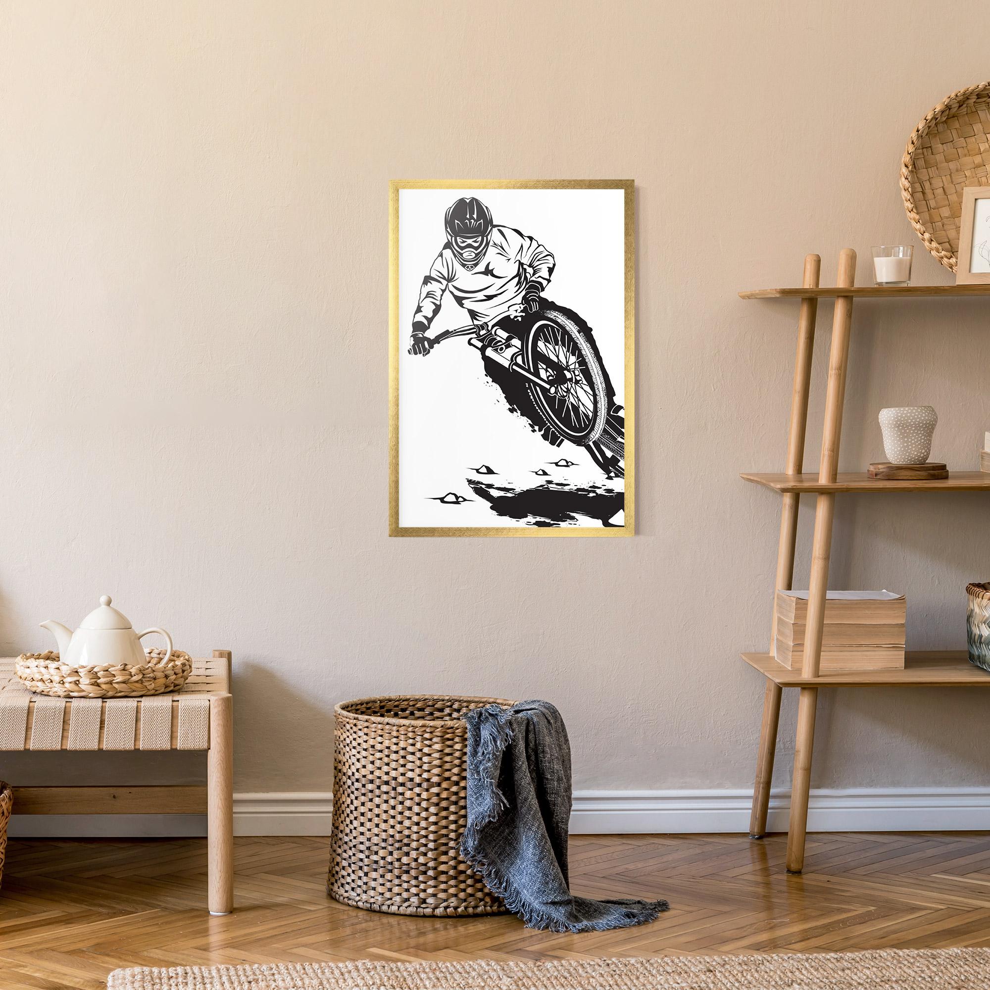 Poster Înrămat Standing Downhill mockup 9