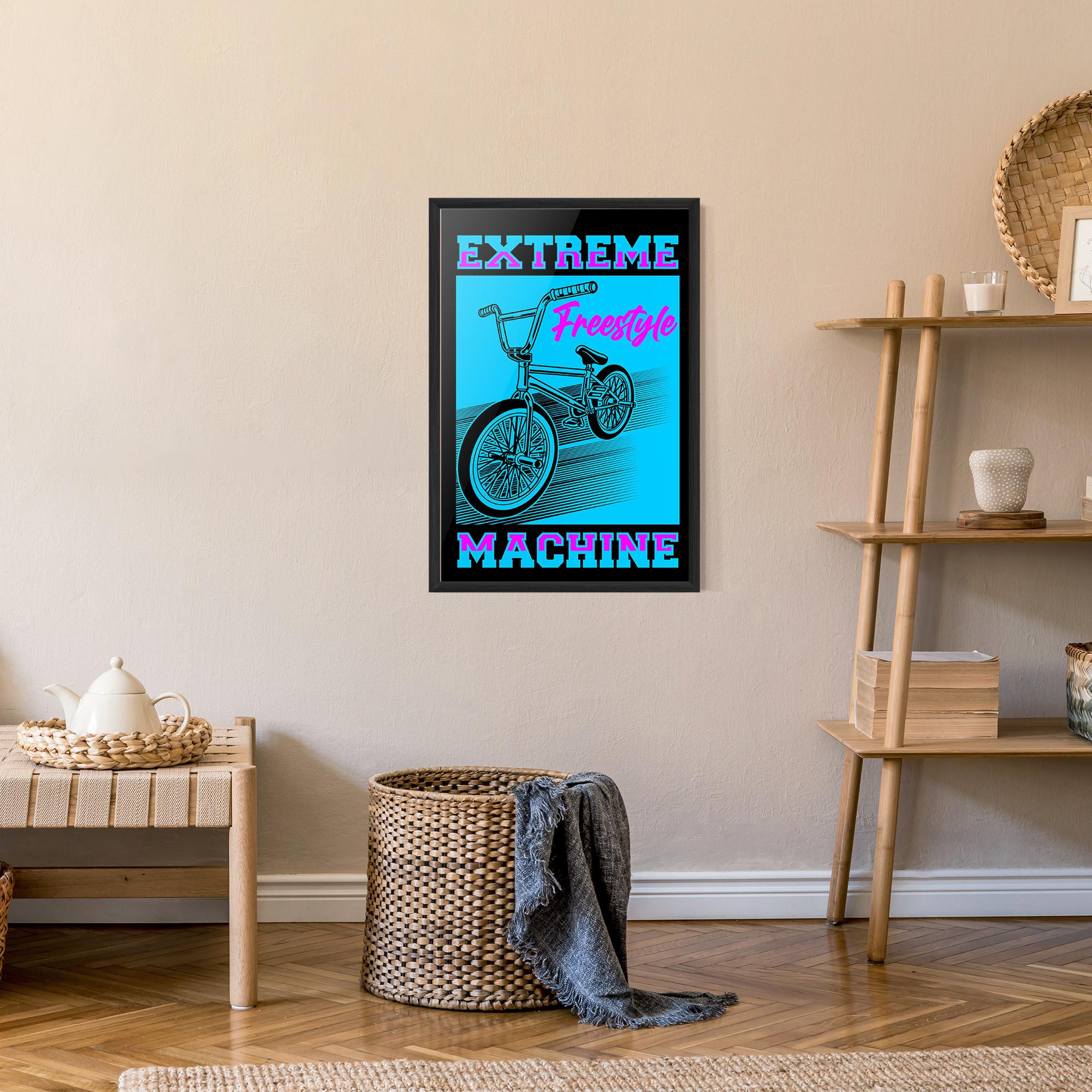 Poster Înrămat Extreme Machine mockup 9