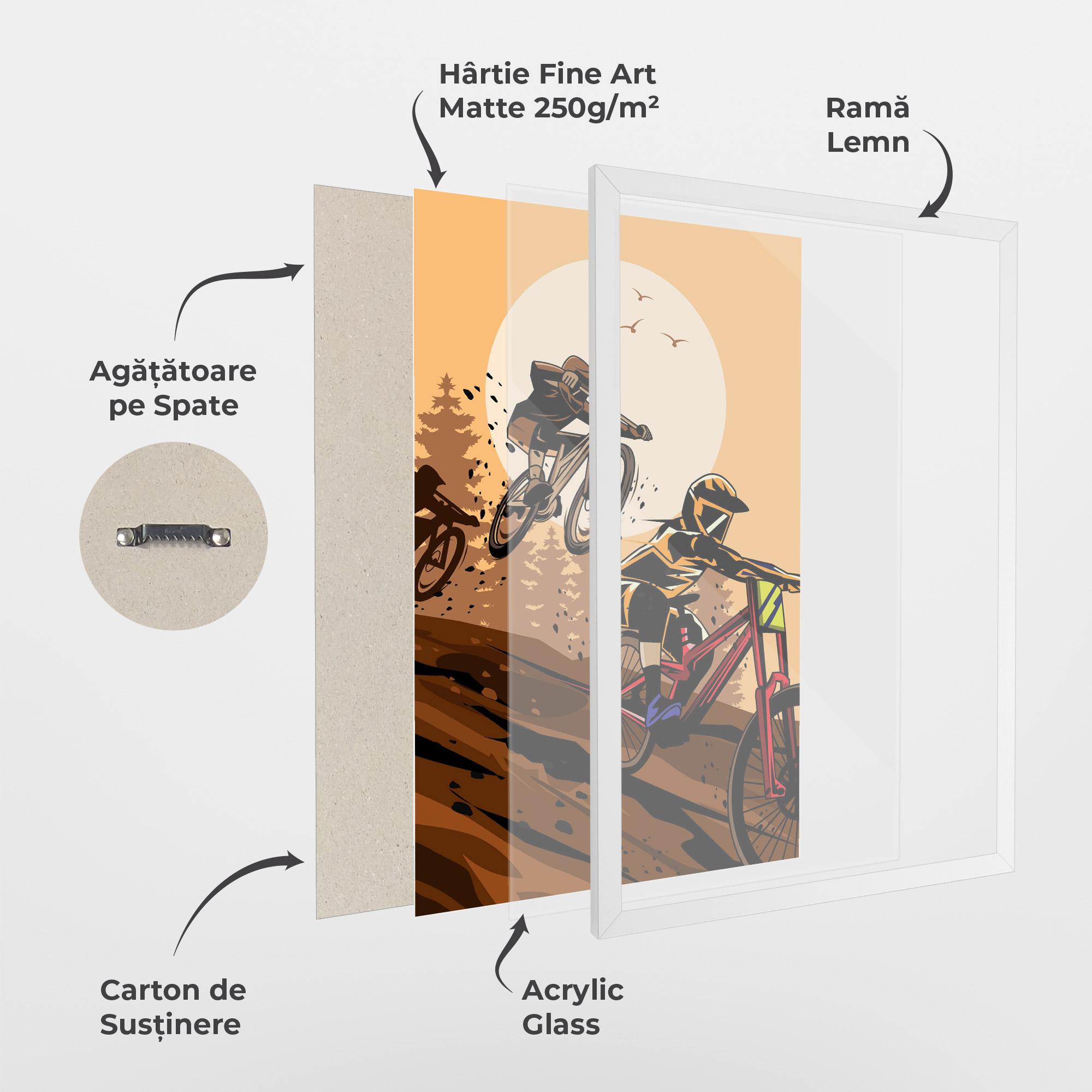 Poster Înrămat Downhill Bike mockup 1