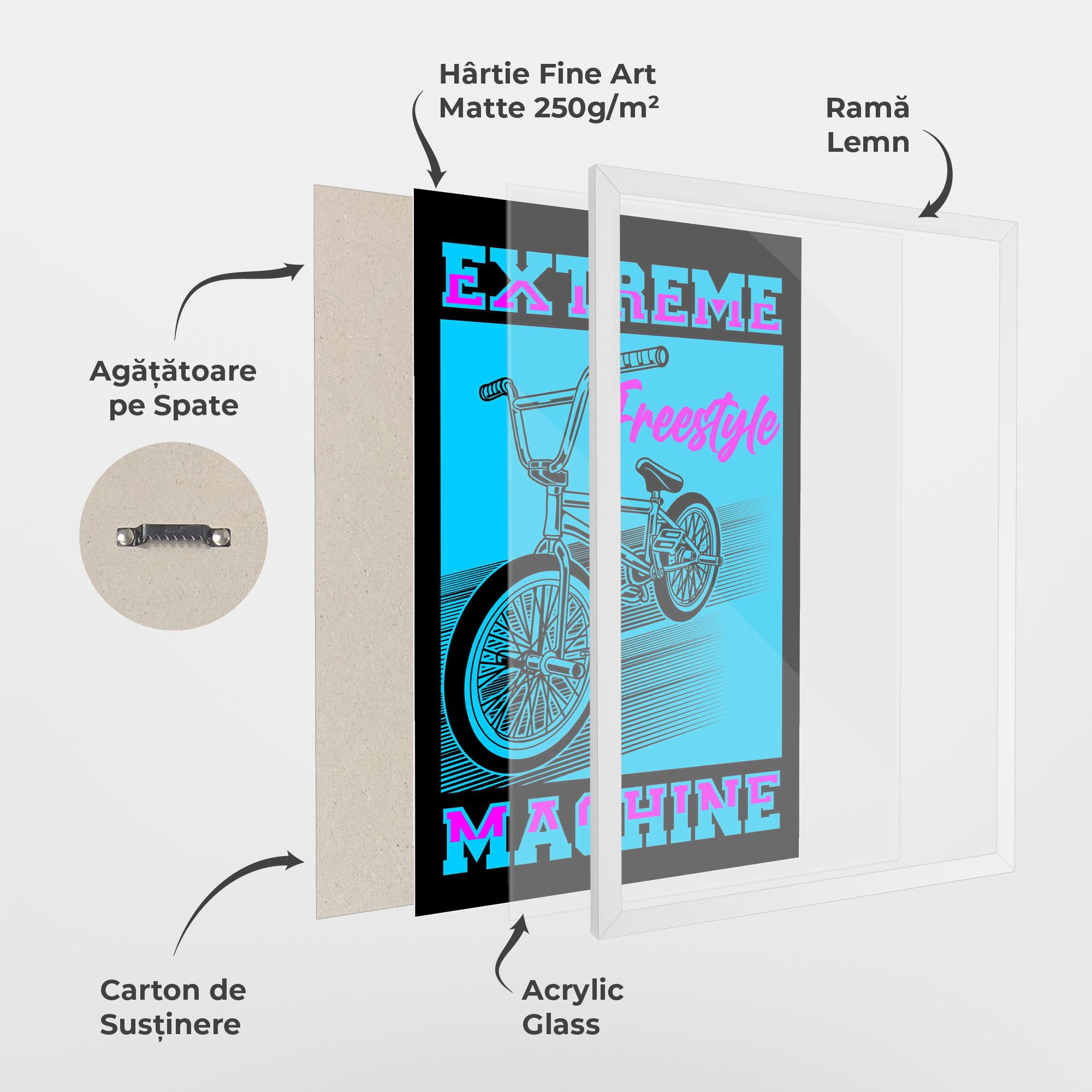 Poster Înrămat Extreme Machine mockup 1