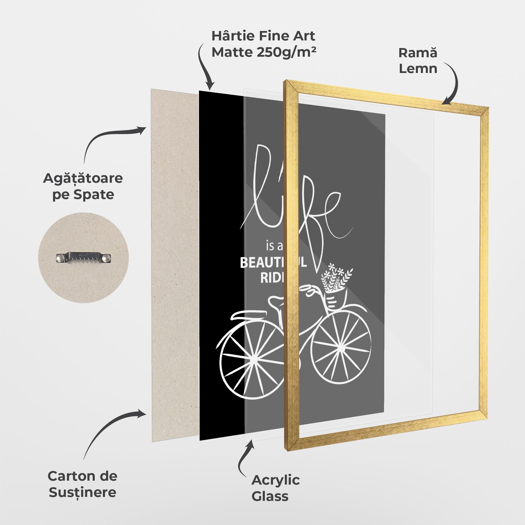 Poster Înrămat Beautiful Ride mockup 1