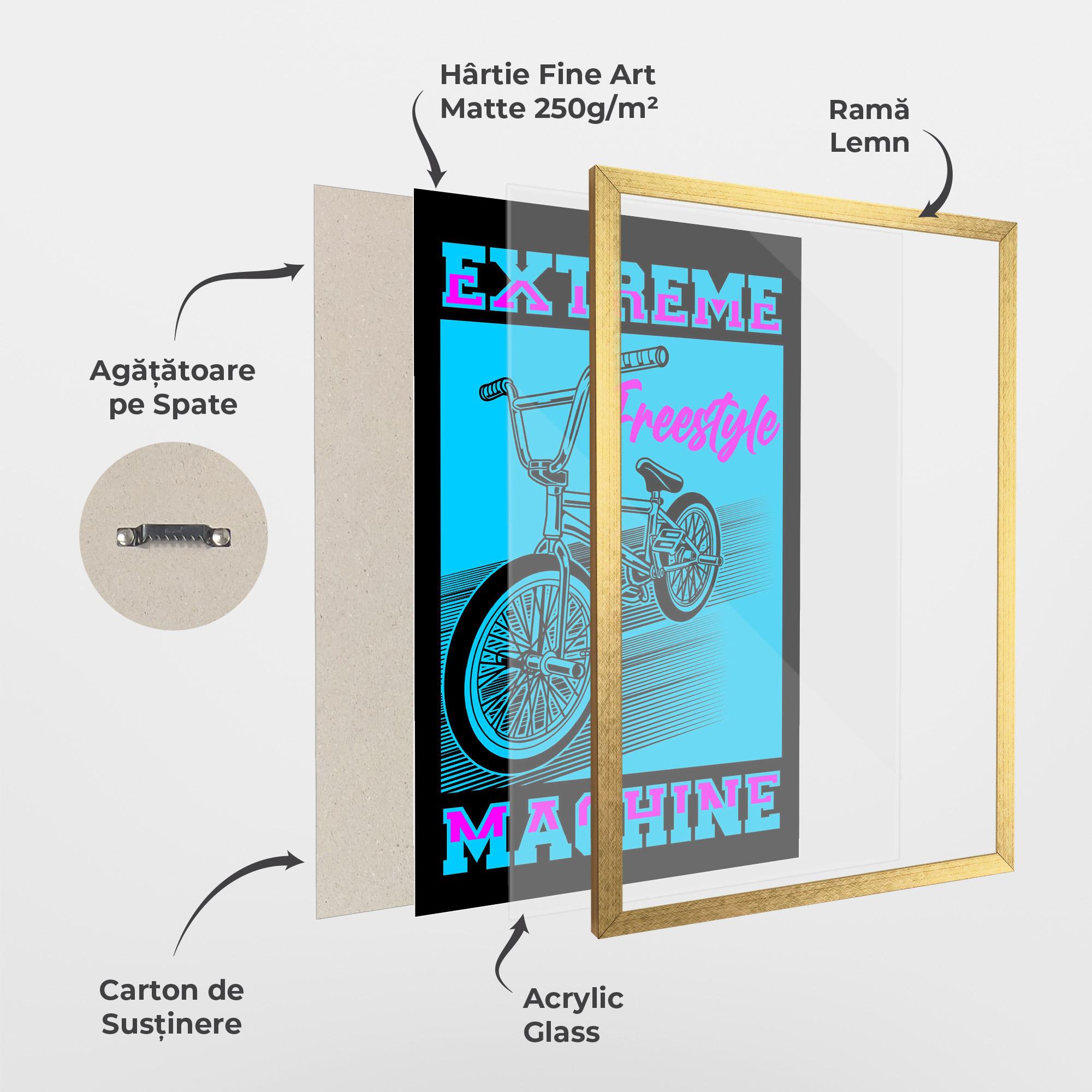 Poster Înrămat Extreme Machine mockup 1