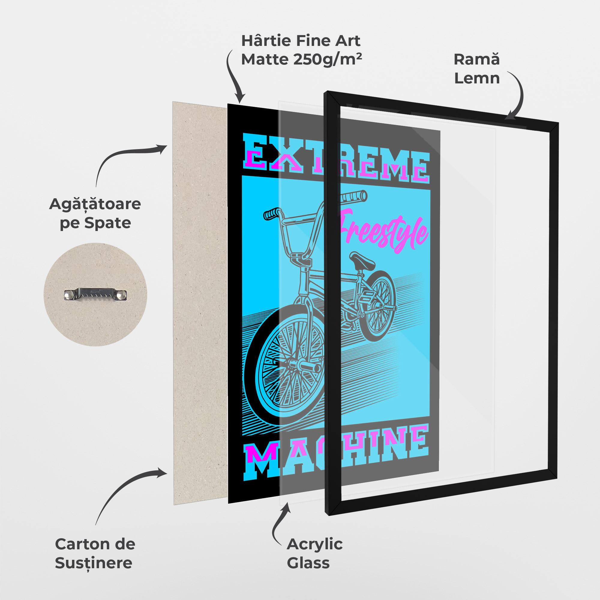 Poster Înrămat Extreme Machine mockup 1