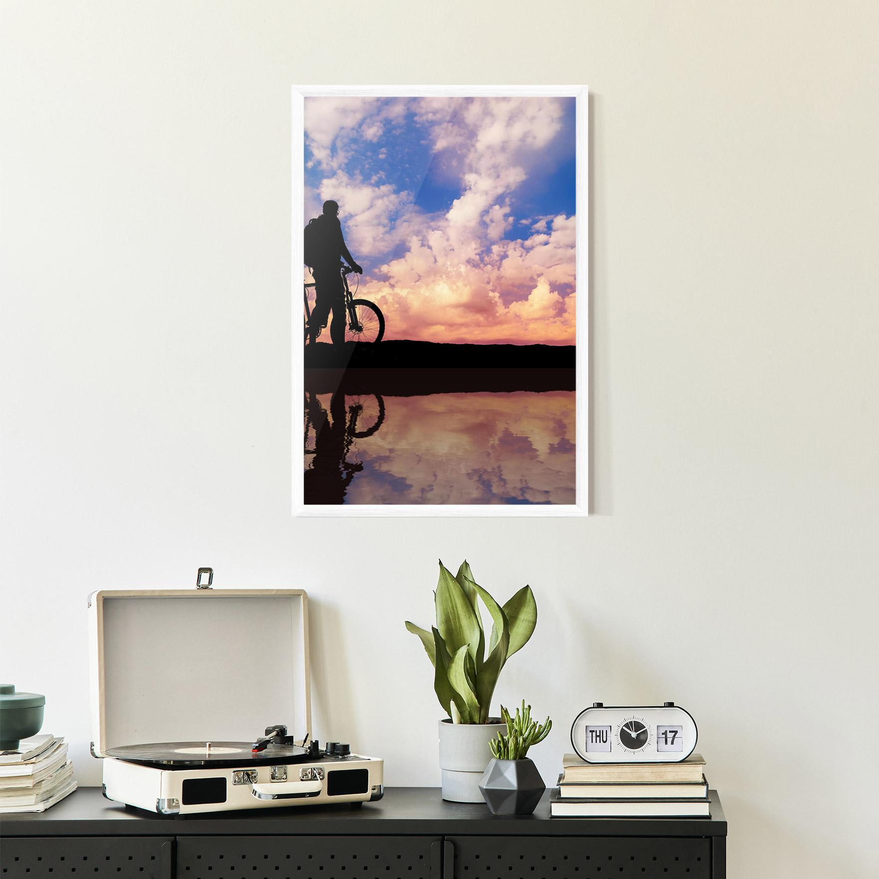 Poster Înrămat Bike Sunset mockup 2