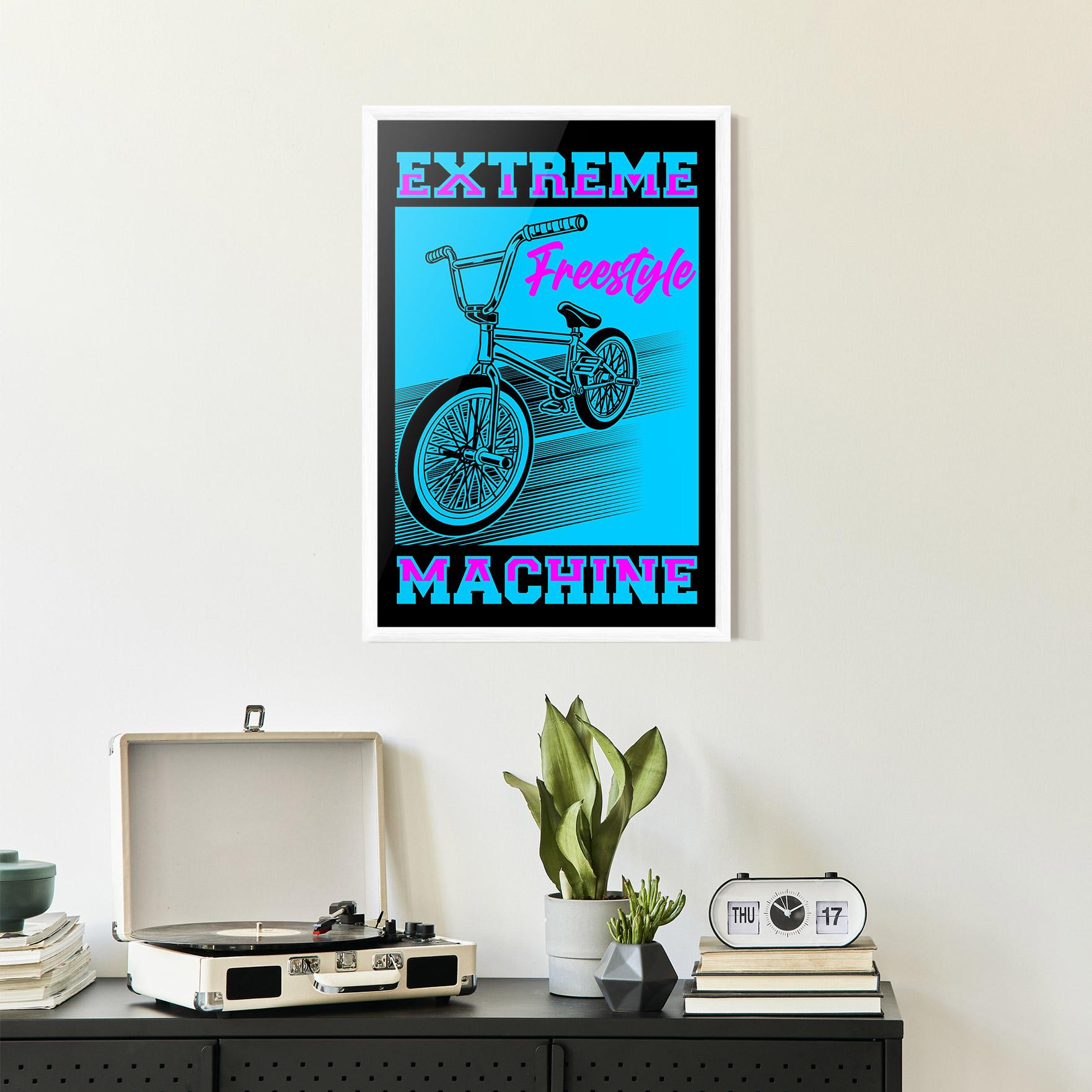 Poster Înrămat Extreme Machine mockup 2
