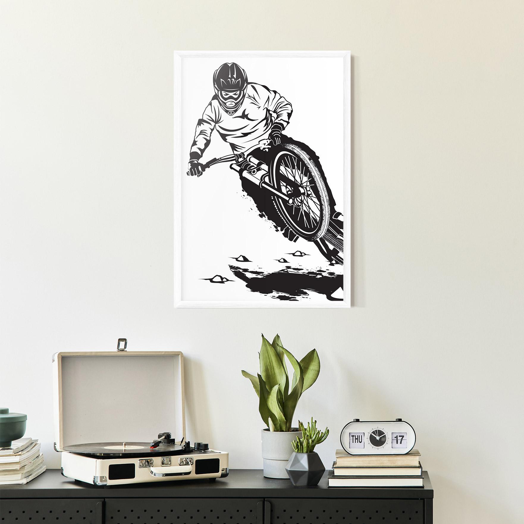 Poster Înrămat Standing Downhill mockup 2