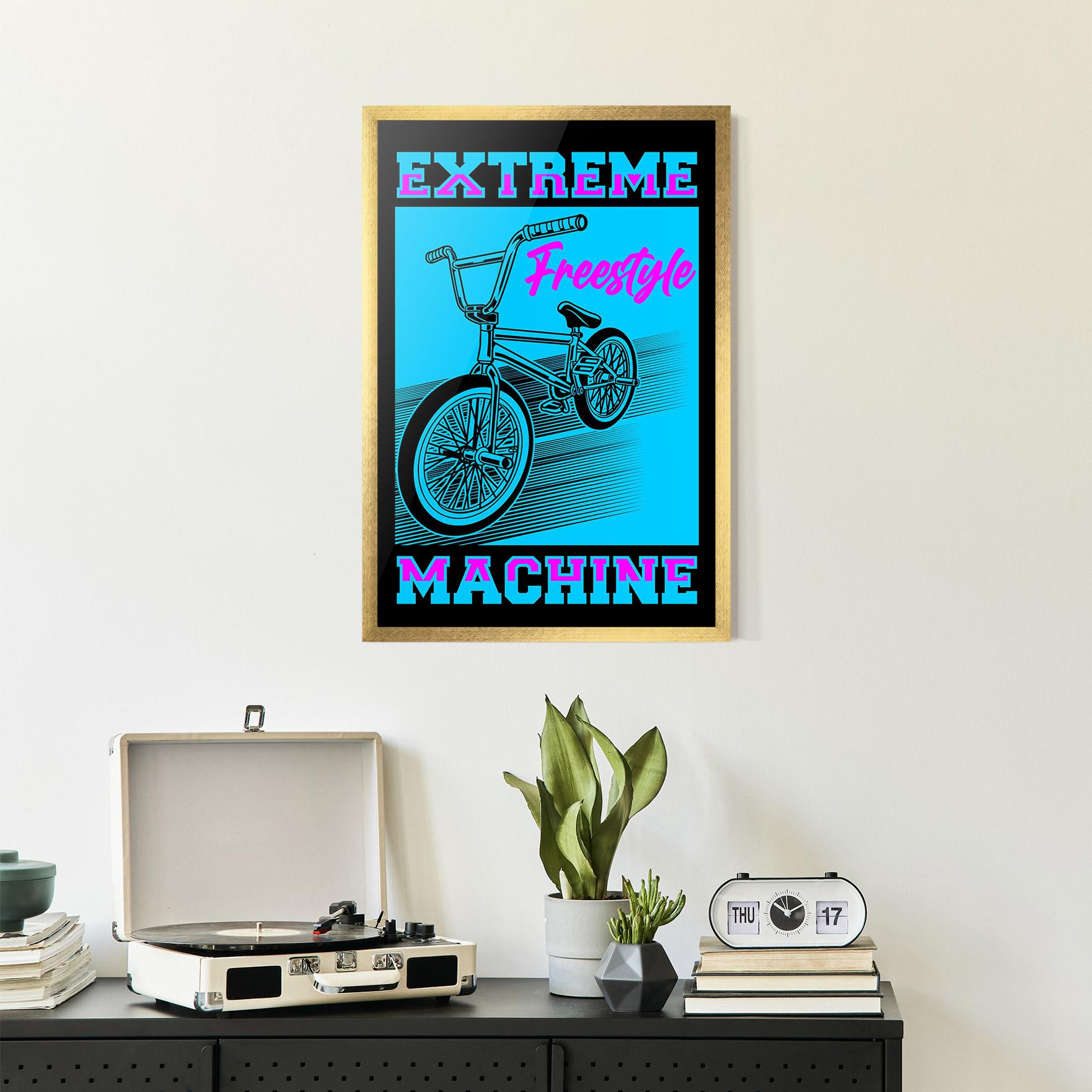 Poster Înrămat Extreme Machine mockup 2