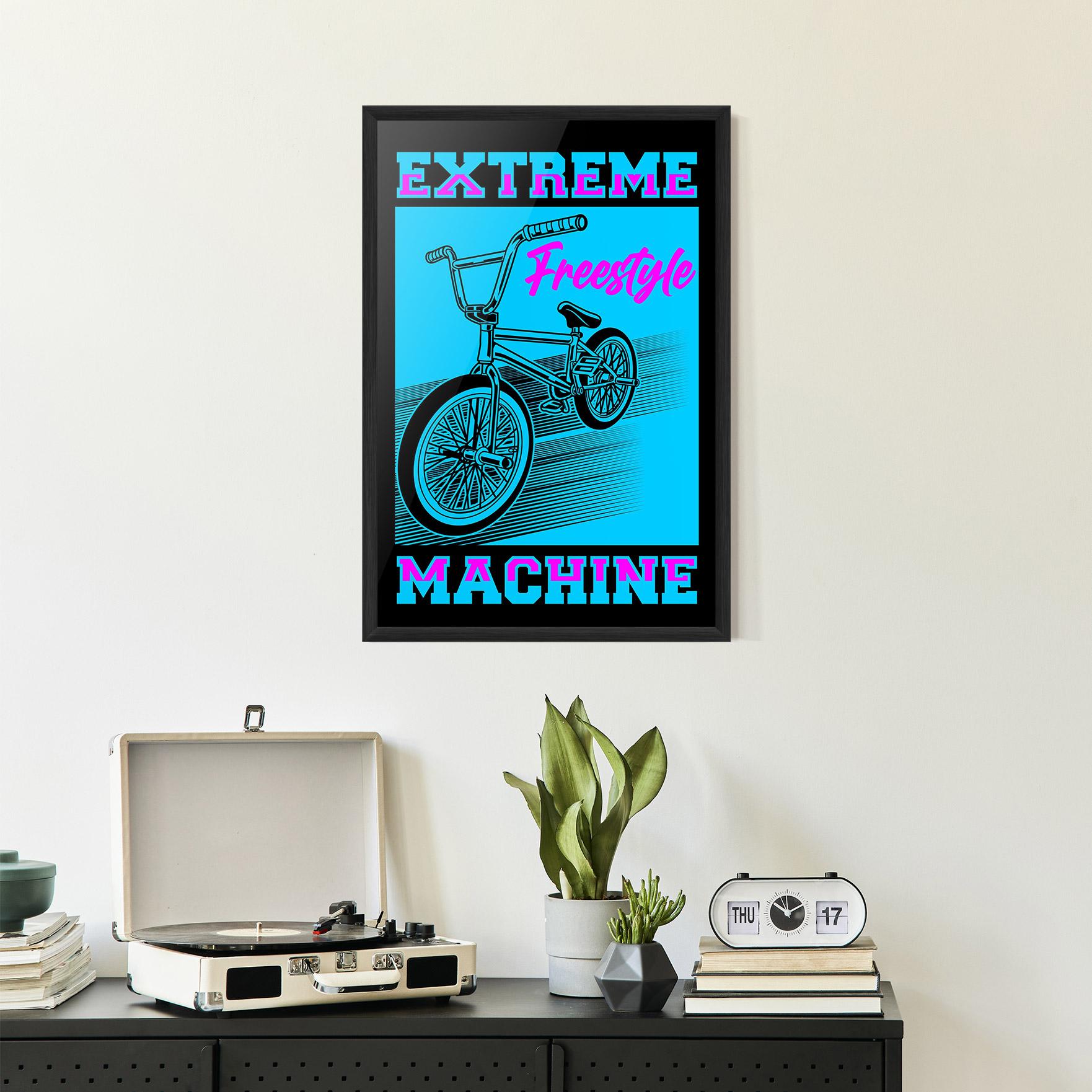 Poster Înrămat Extreme Machine mockup 2