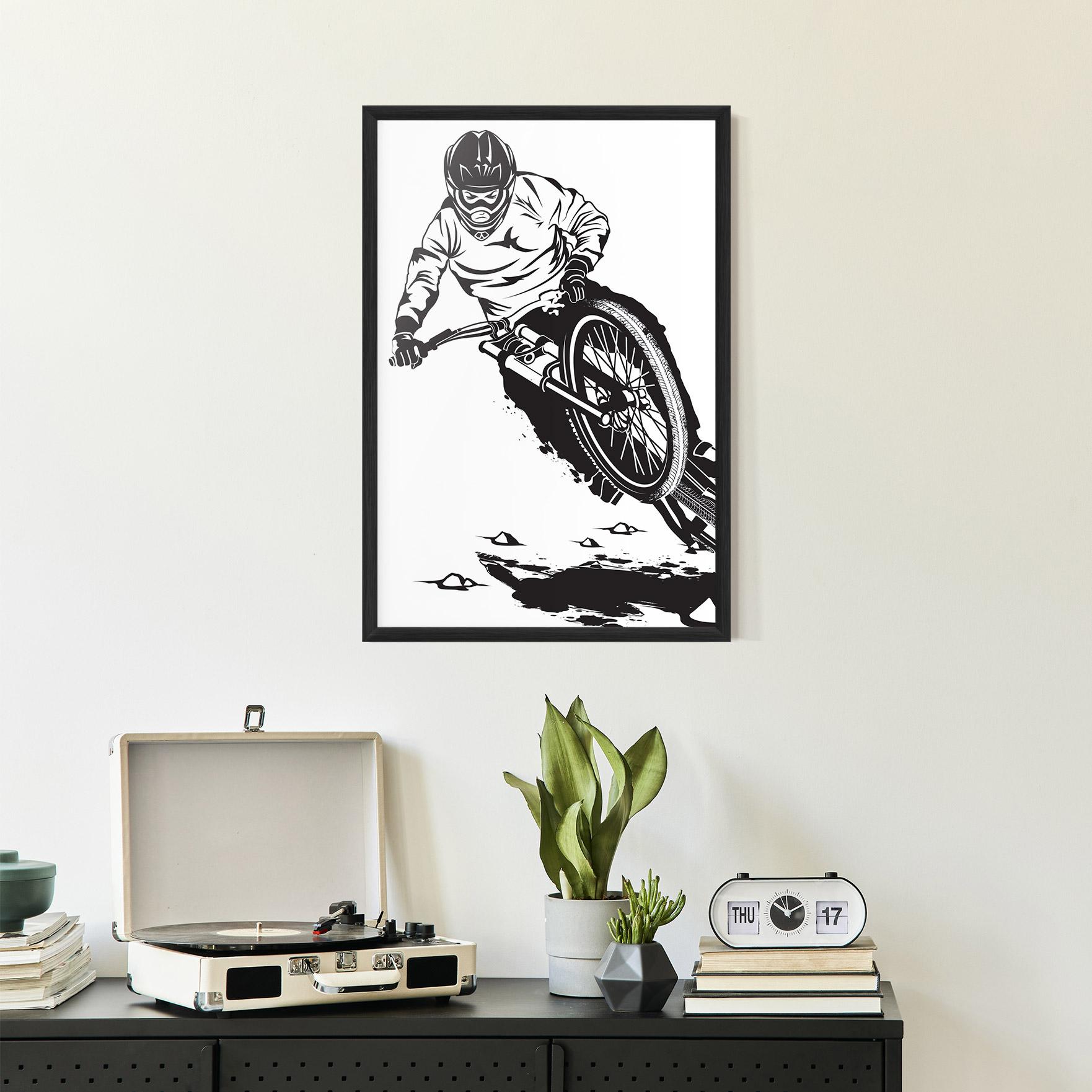 Poster Înrămat Standing Downhill mockup 2