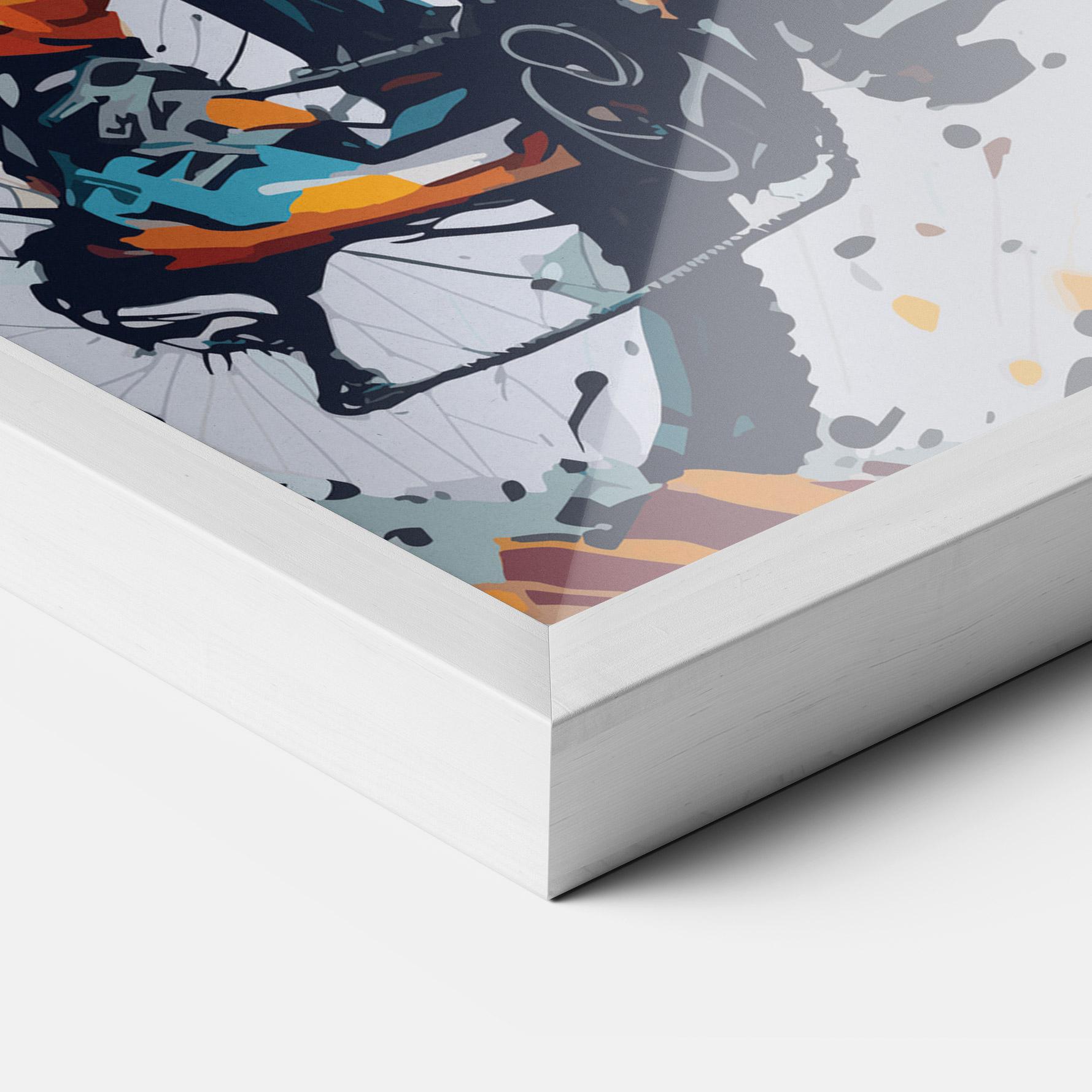 Poster Înrămat Orange Bike Art mockup 3