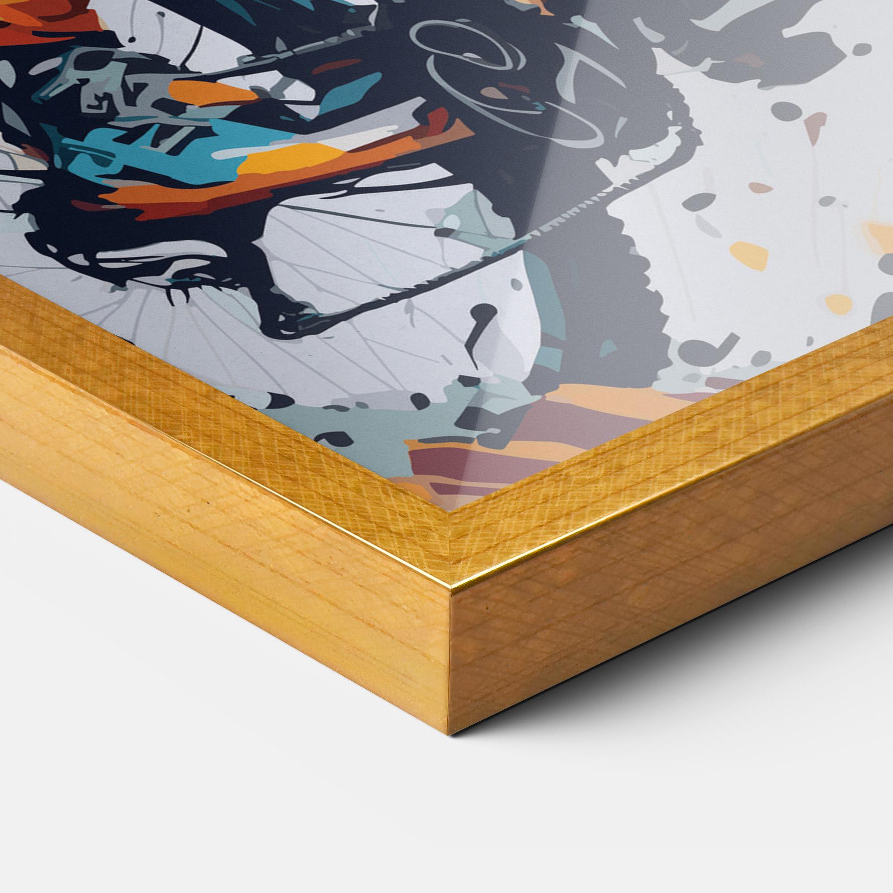 Poster Înrămat Orange Bike Art mockup 3