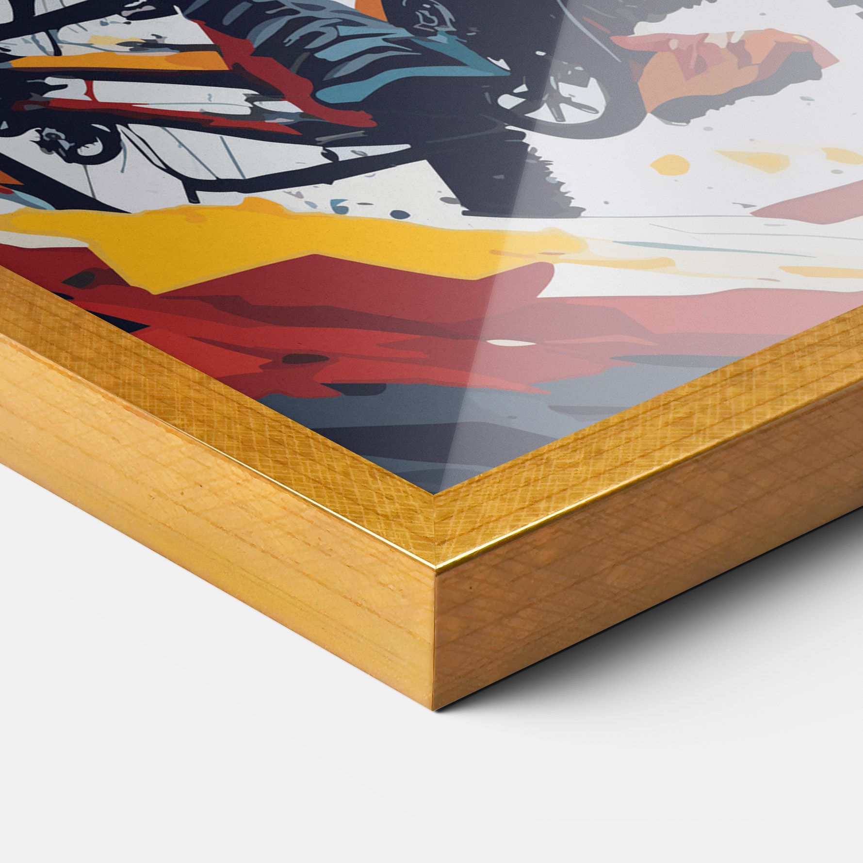 Yellow Bike Art mockup 3