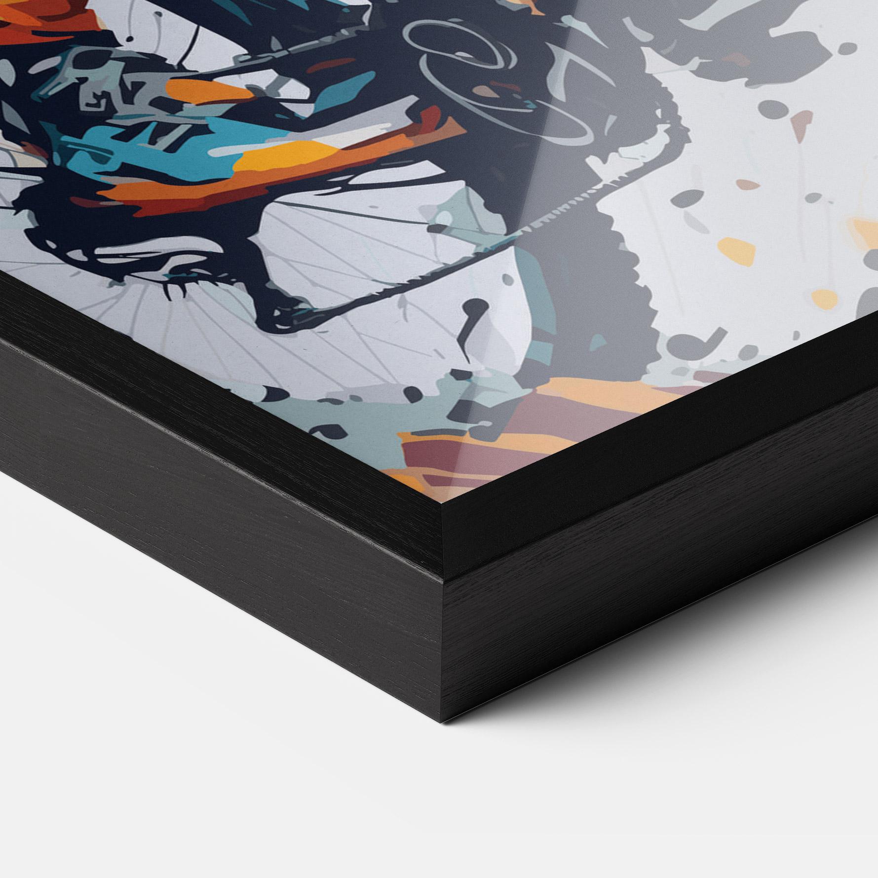 Poster Înrămat Orange Bike Art mockup 3