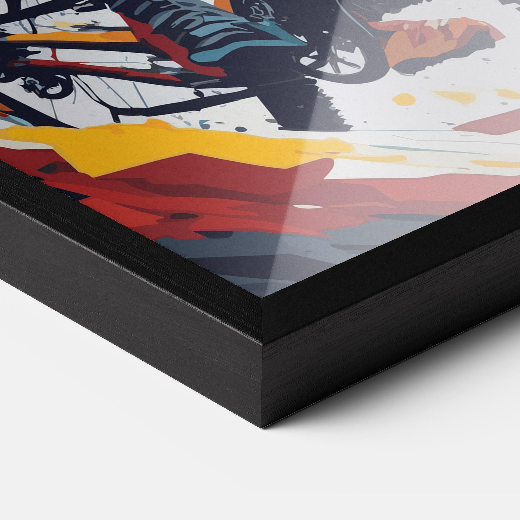 Poster Înrămat Yellow Bike Art mockup 3