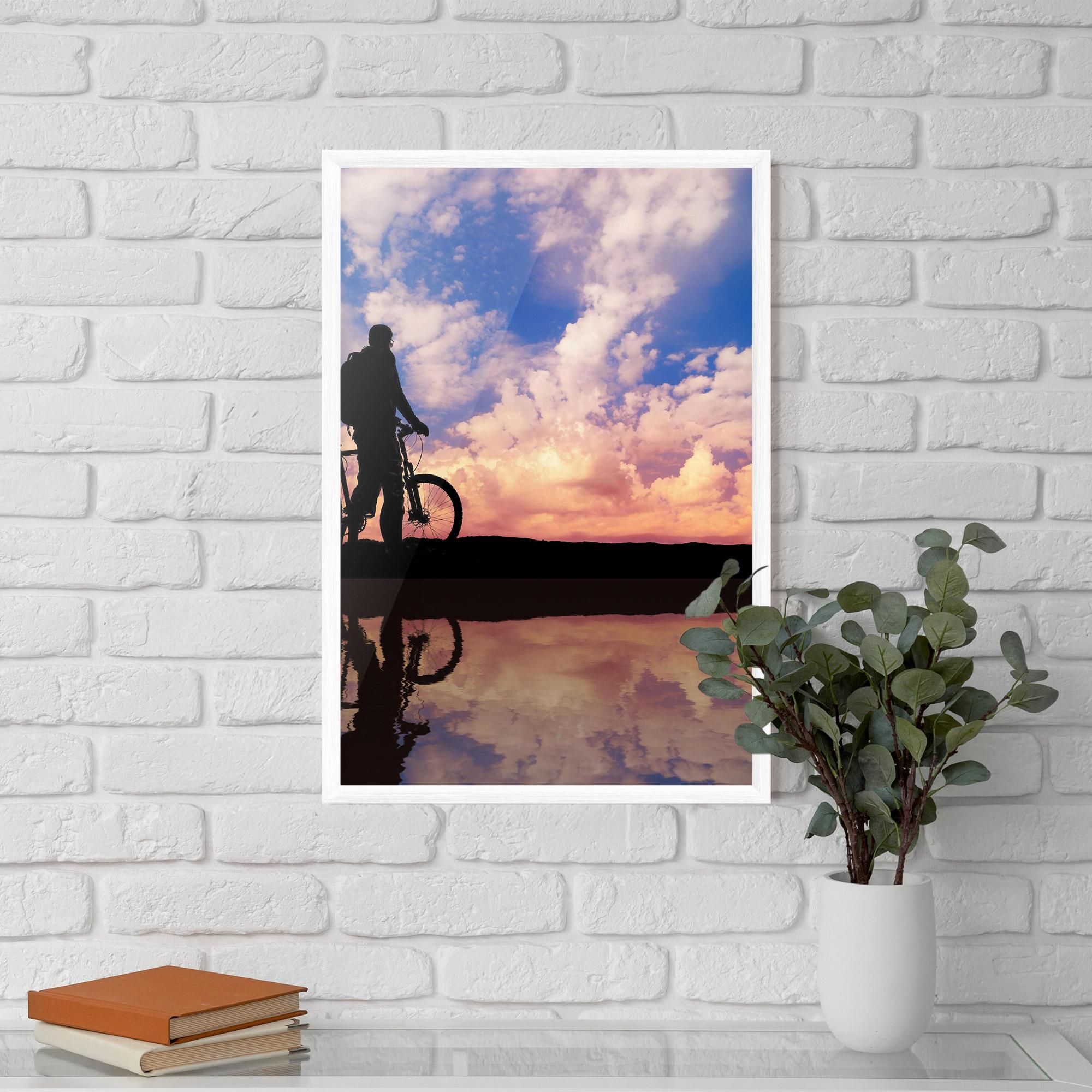 Poster Înrămat Bike Sunset mockup 5