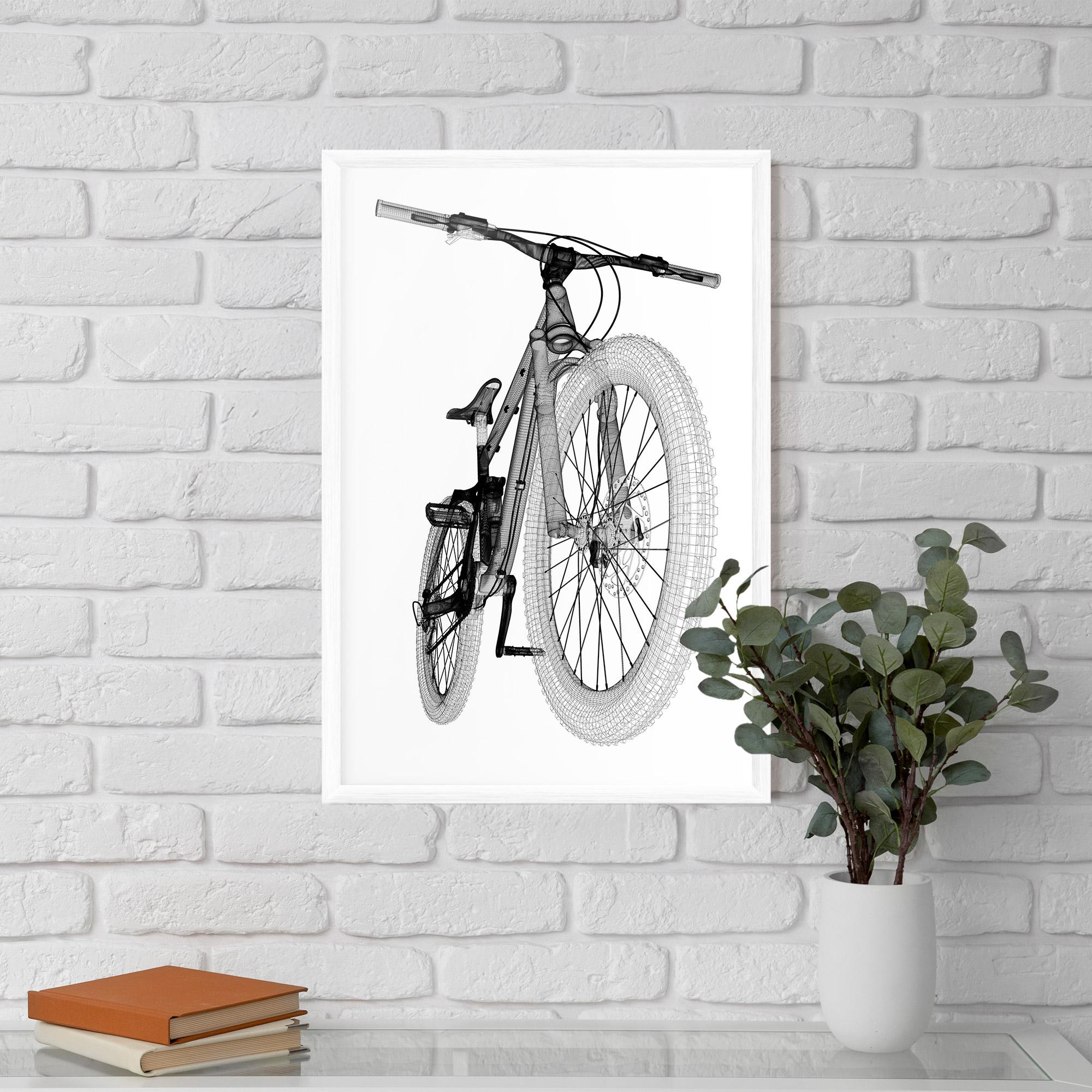 Poster Înrămat Mountain Bicycle 3d Model mockup 5