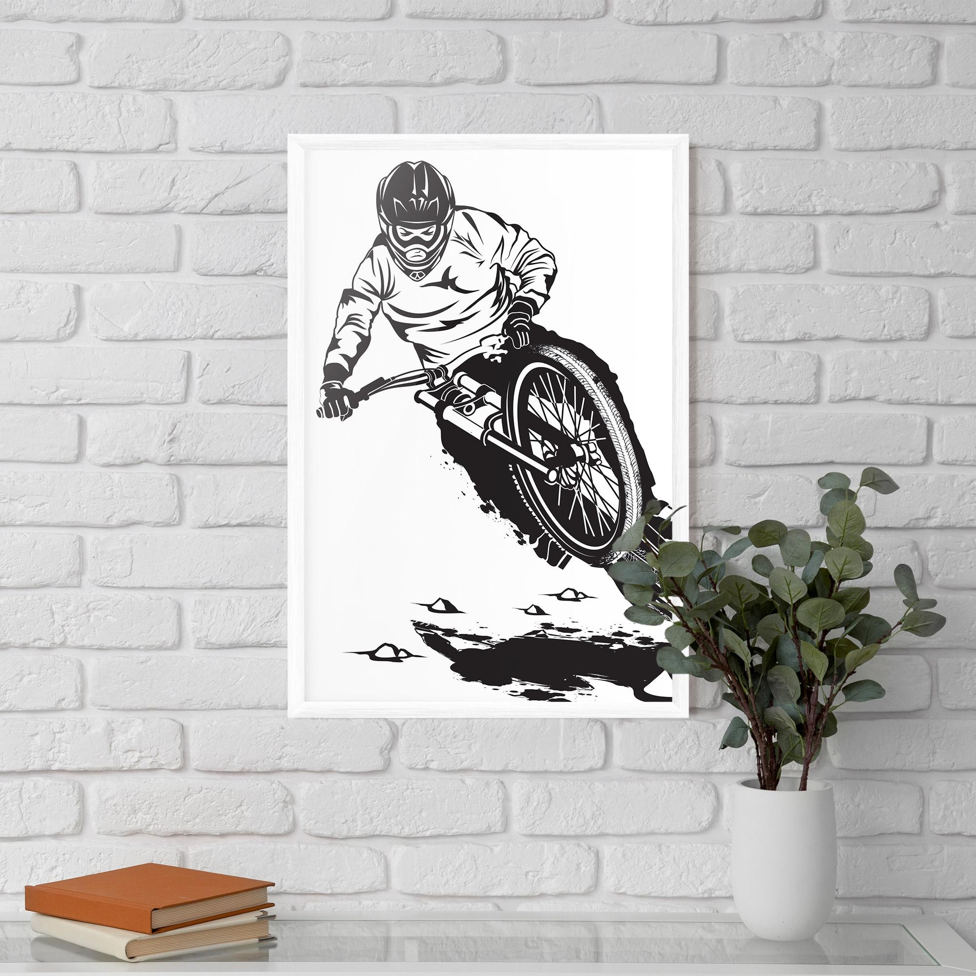 Poster Înrămat Standing Downhill mockup 5