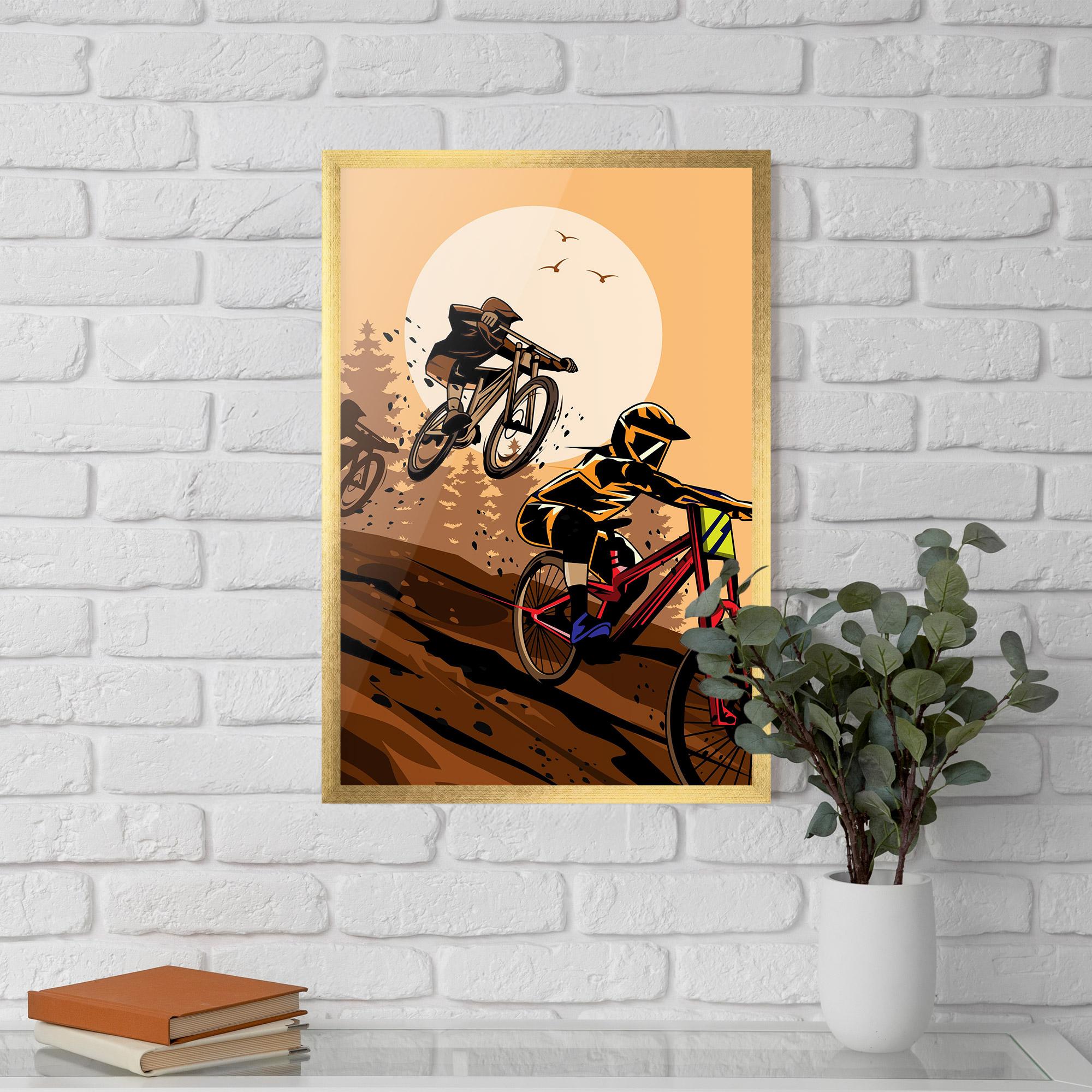 Poster Înrămat Downhill Bike mockup 5