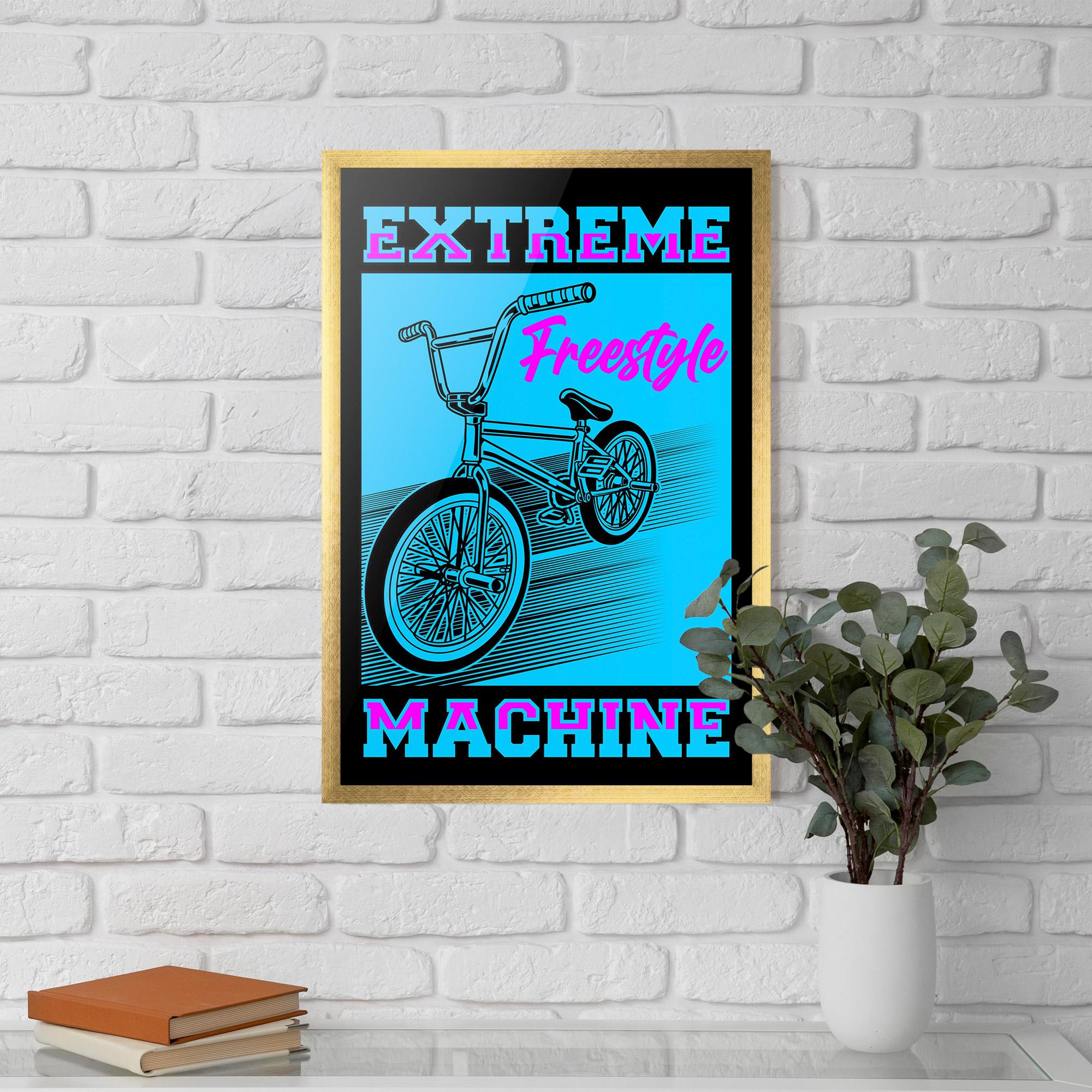 Poster Înrămat Extreme Machine mockup 5
