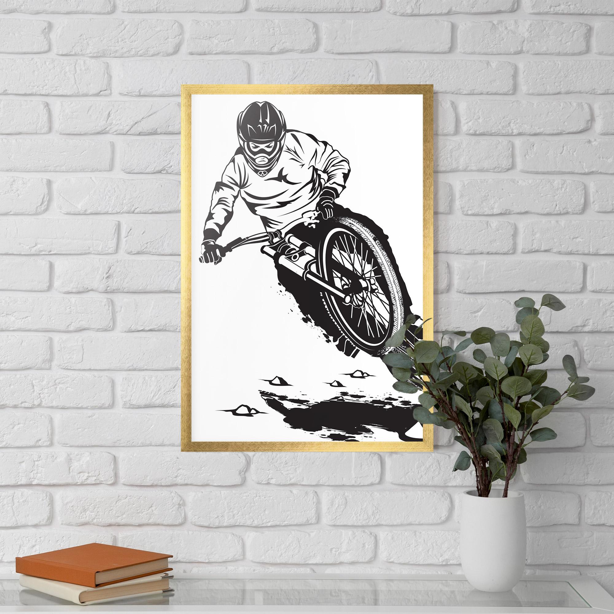 Poster Înrămat Standing Downhill mockup 5