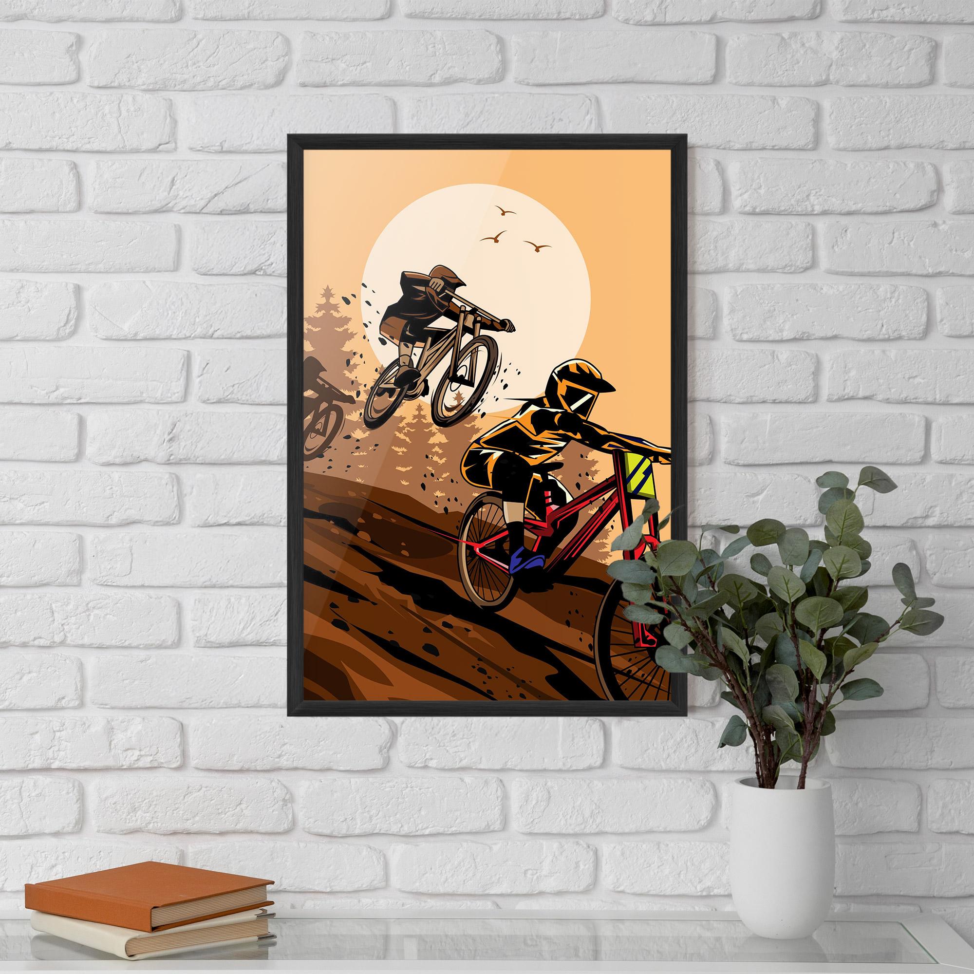 Poster Înrămat Downhill Bike mockup 5