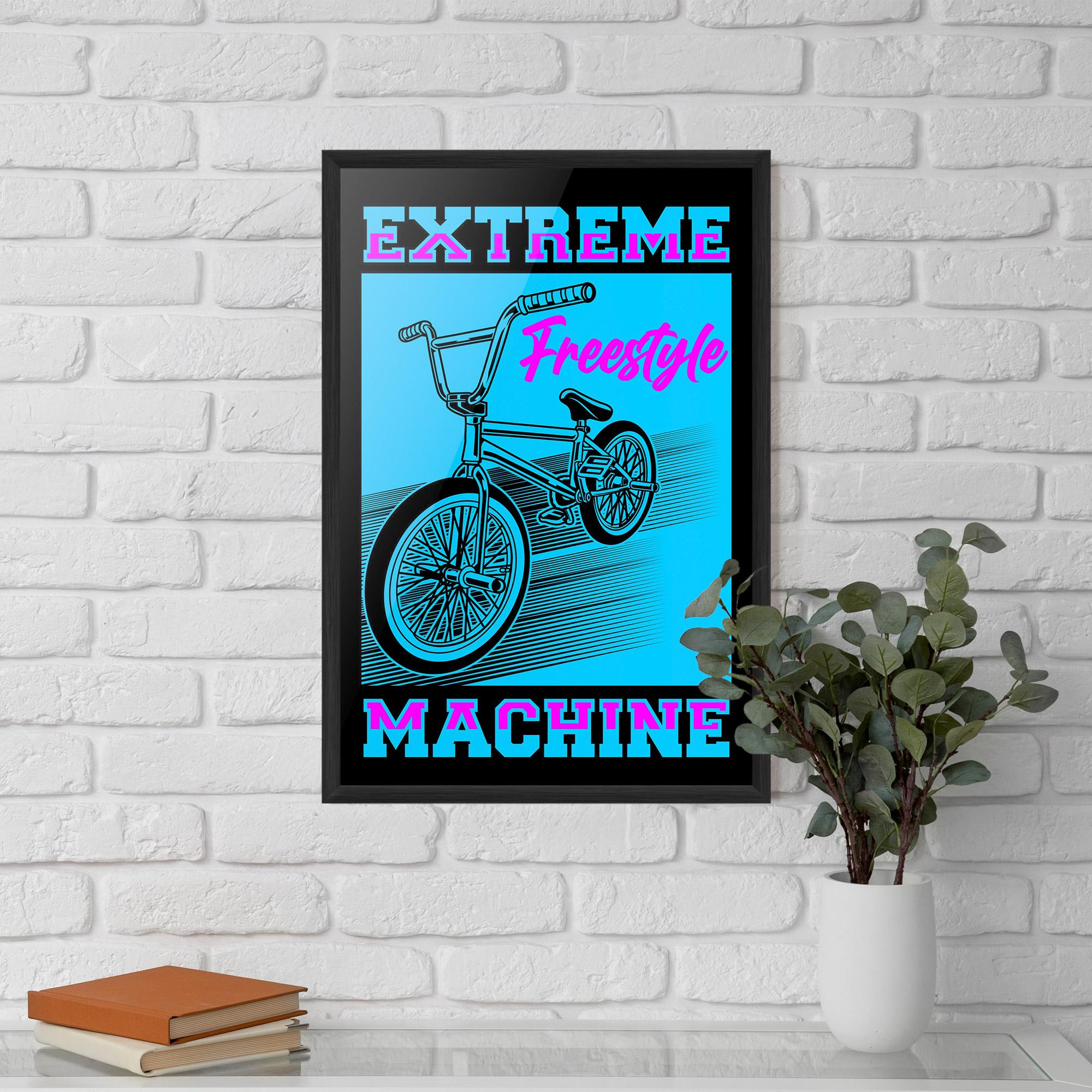 Poster Înrămat Extreme Machine mockup 5
