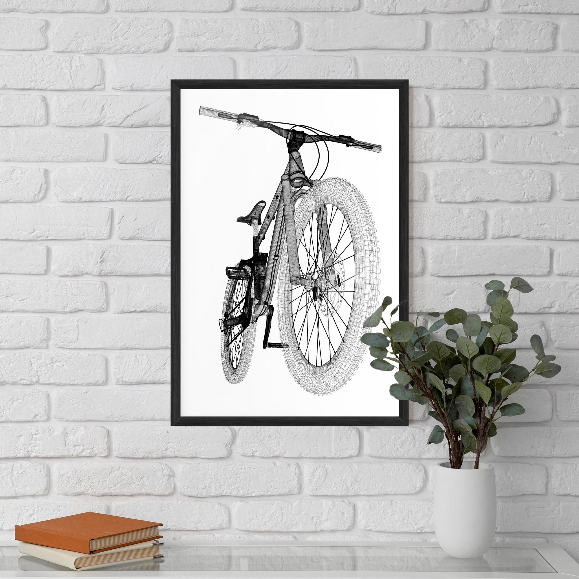 Poster Înrămat Mountain Bicycle 3d Model mockup 5