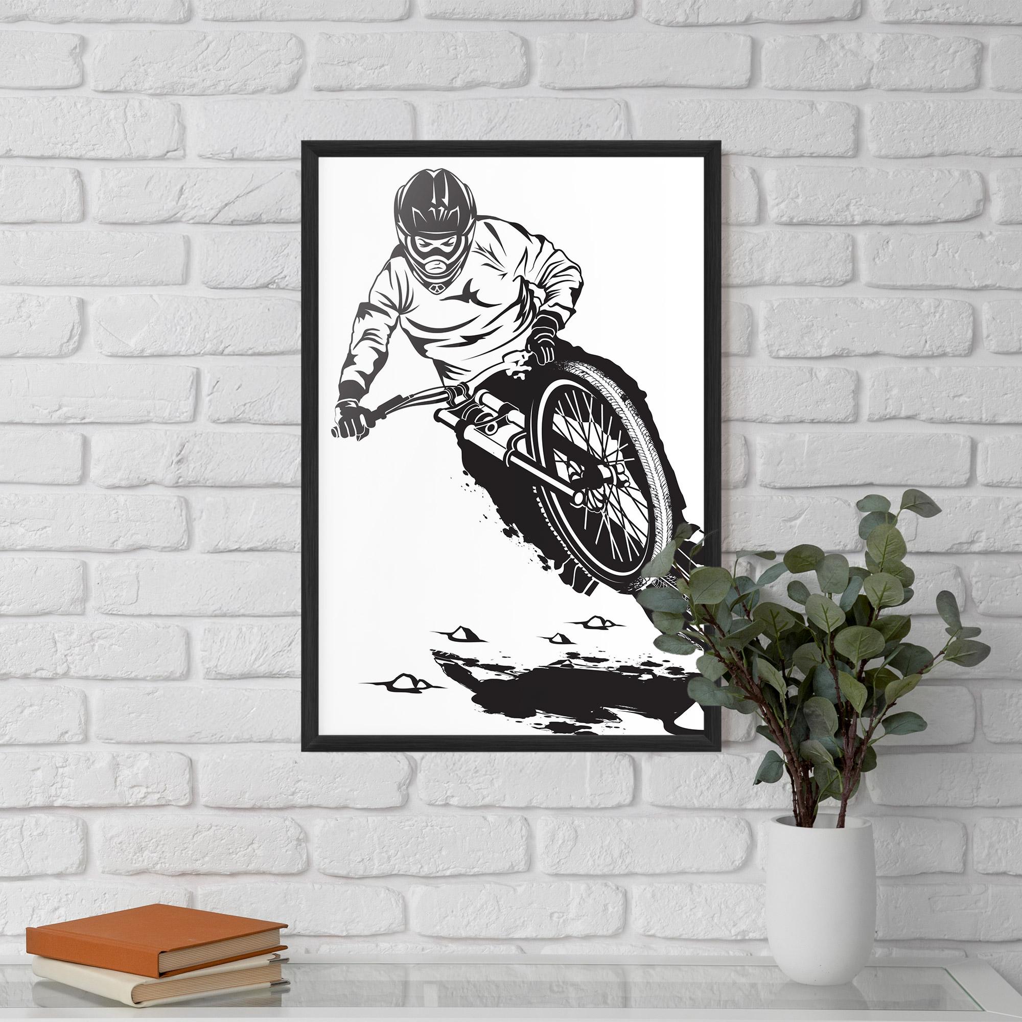 Poster Înrămat Standing Downhill mockup 5