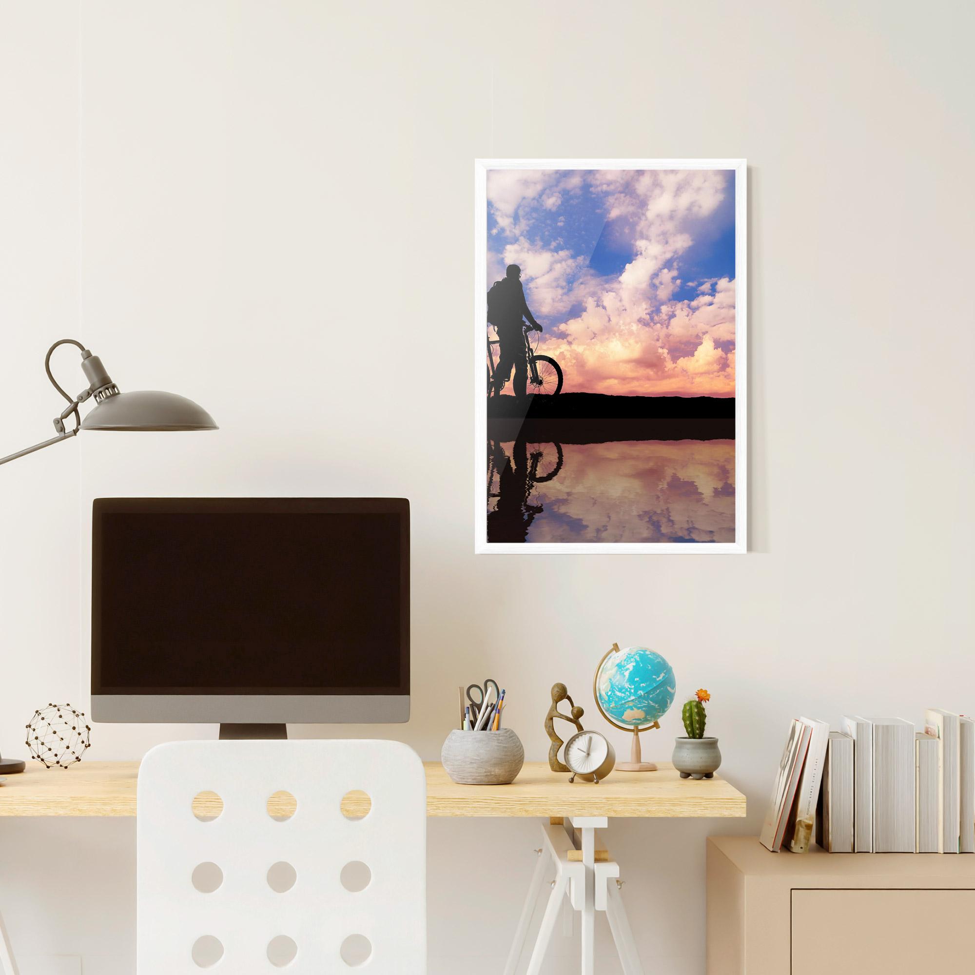 Poster Înrămat Bike Sunset mockup 6