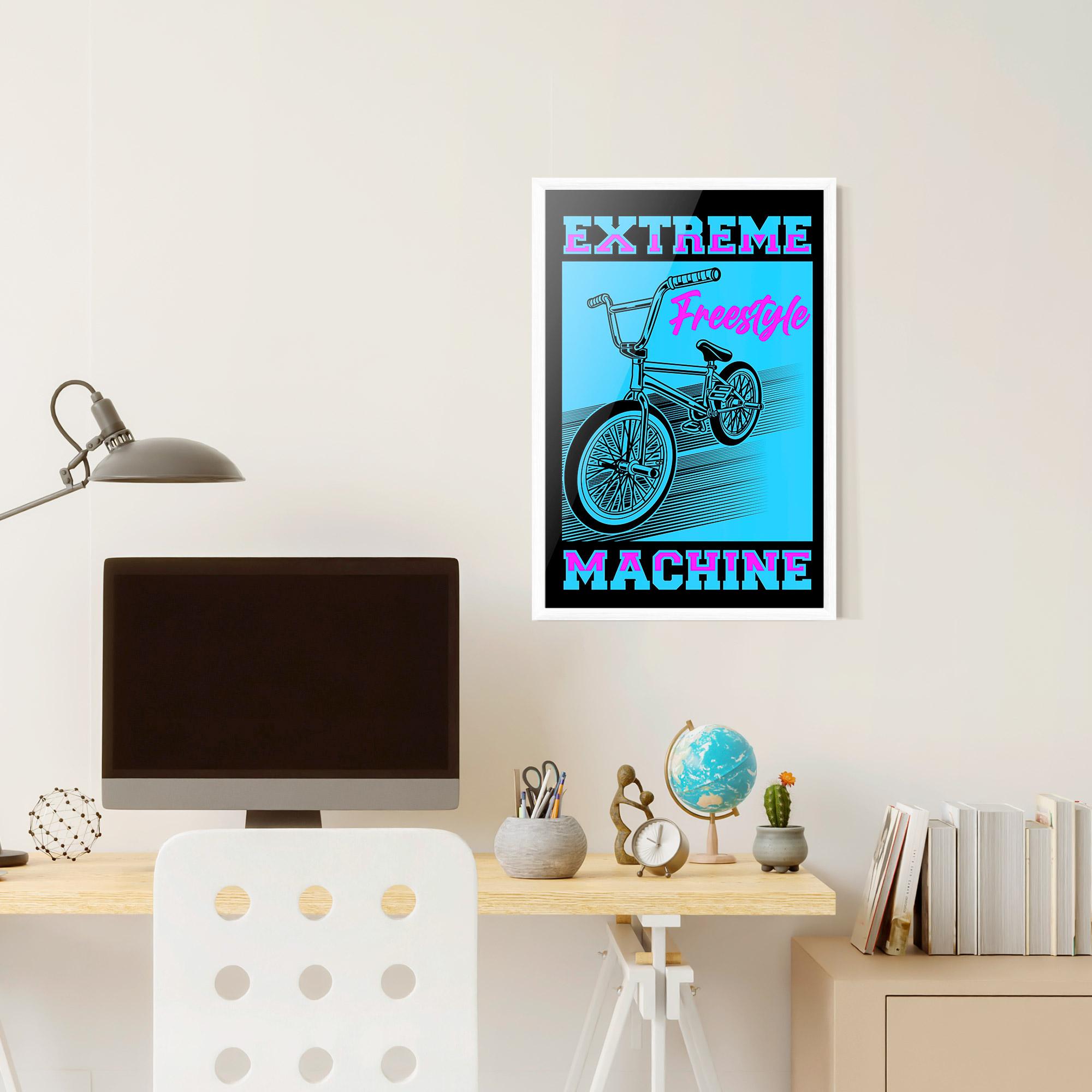 Poster Înrămat Extreme Machine mockup 6