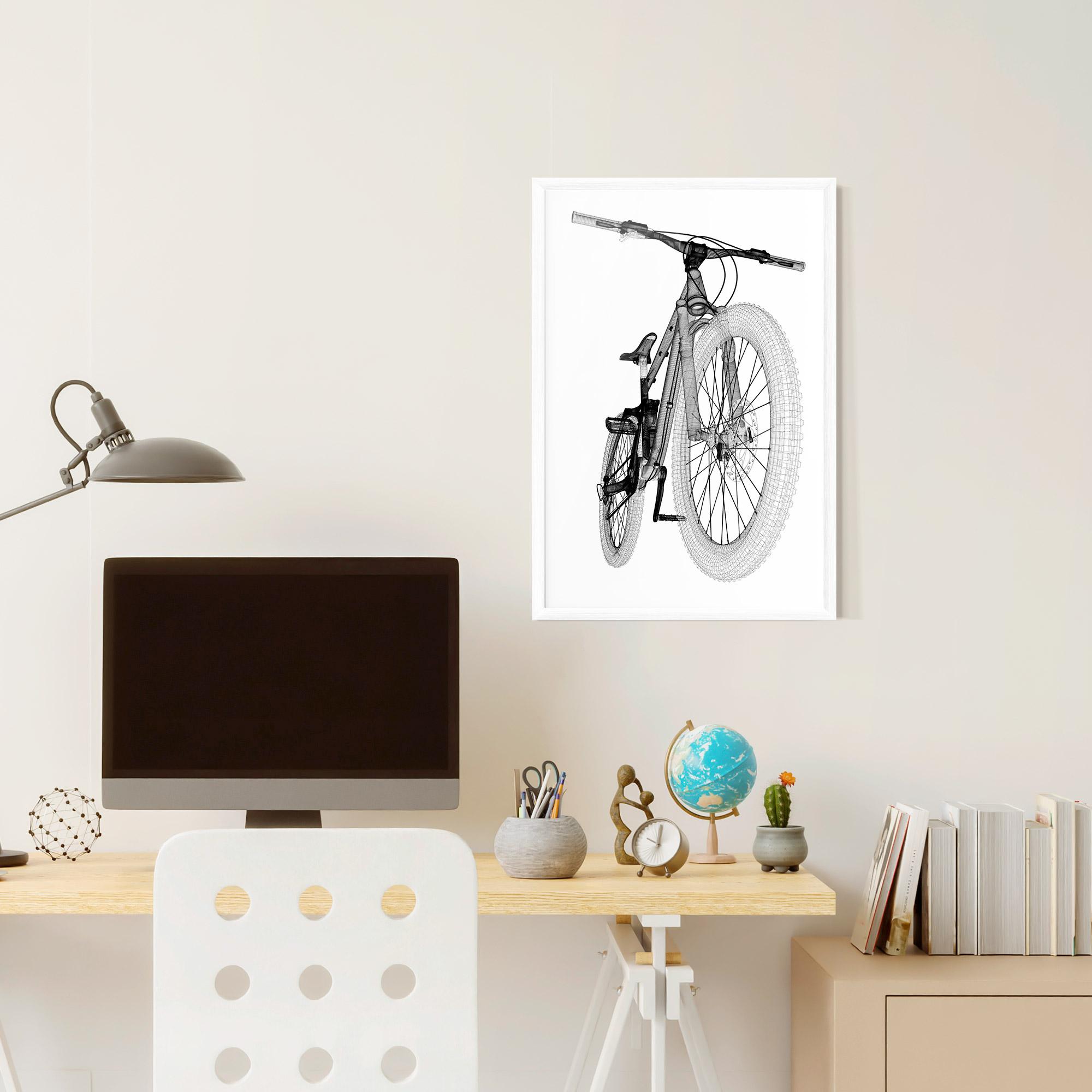 Poster Înrămat Mountain Bicycle 3d Model mockup 6