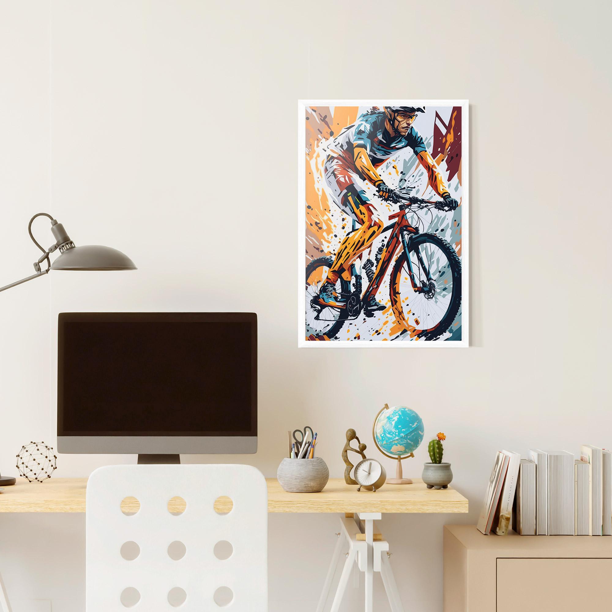 Poster Înrămat Orange Bike Art mockup 6