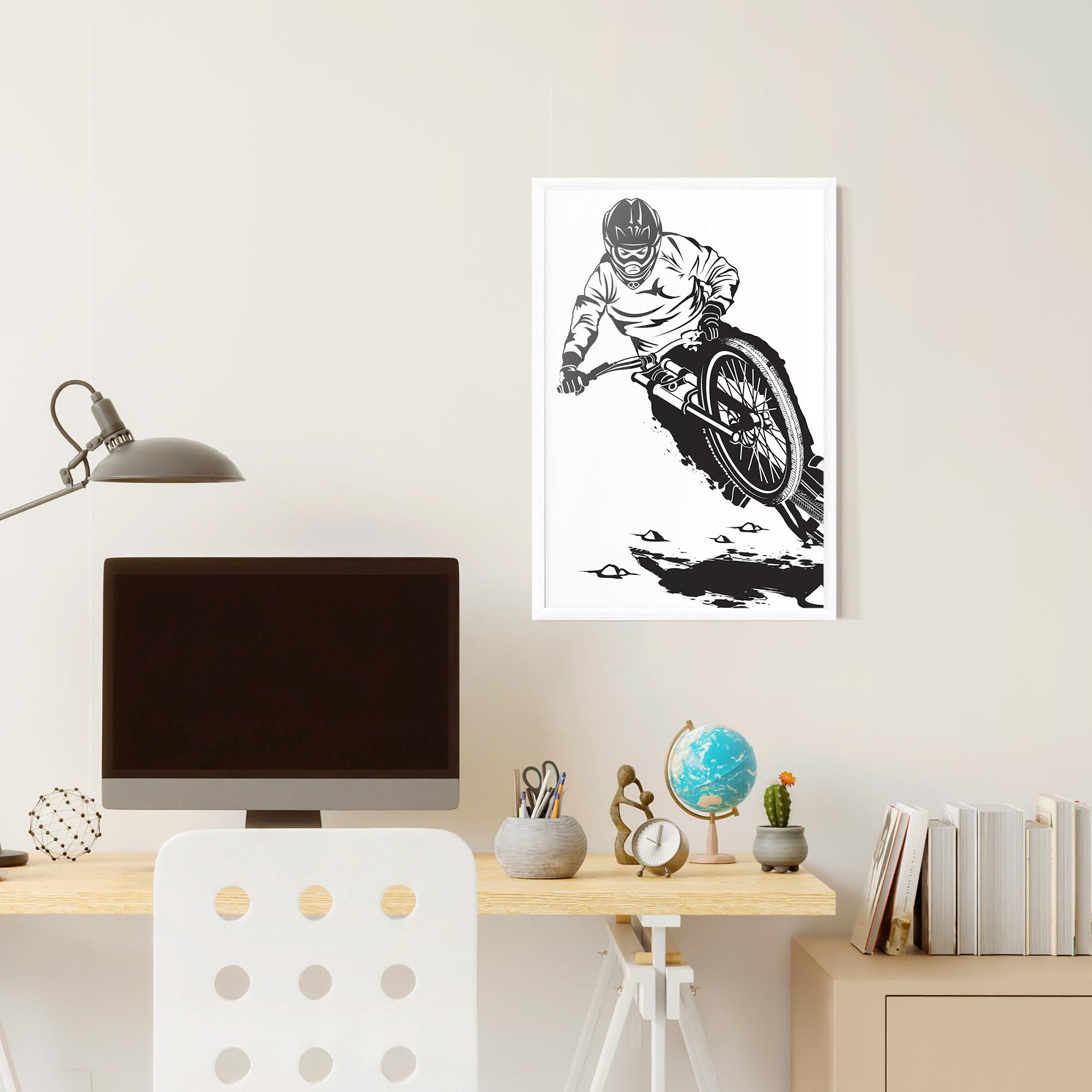 Poster Înrămat Standing Downhill mockup 6