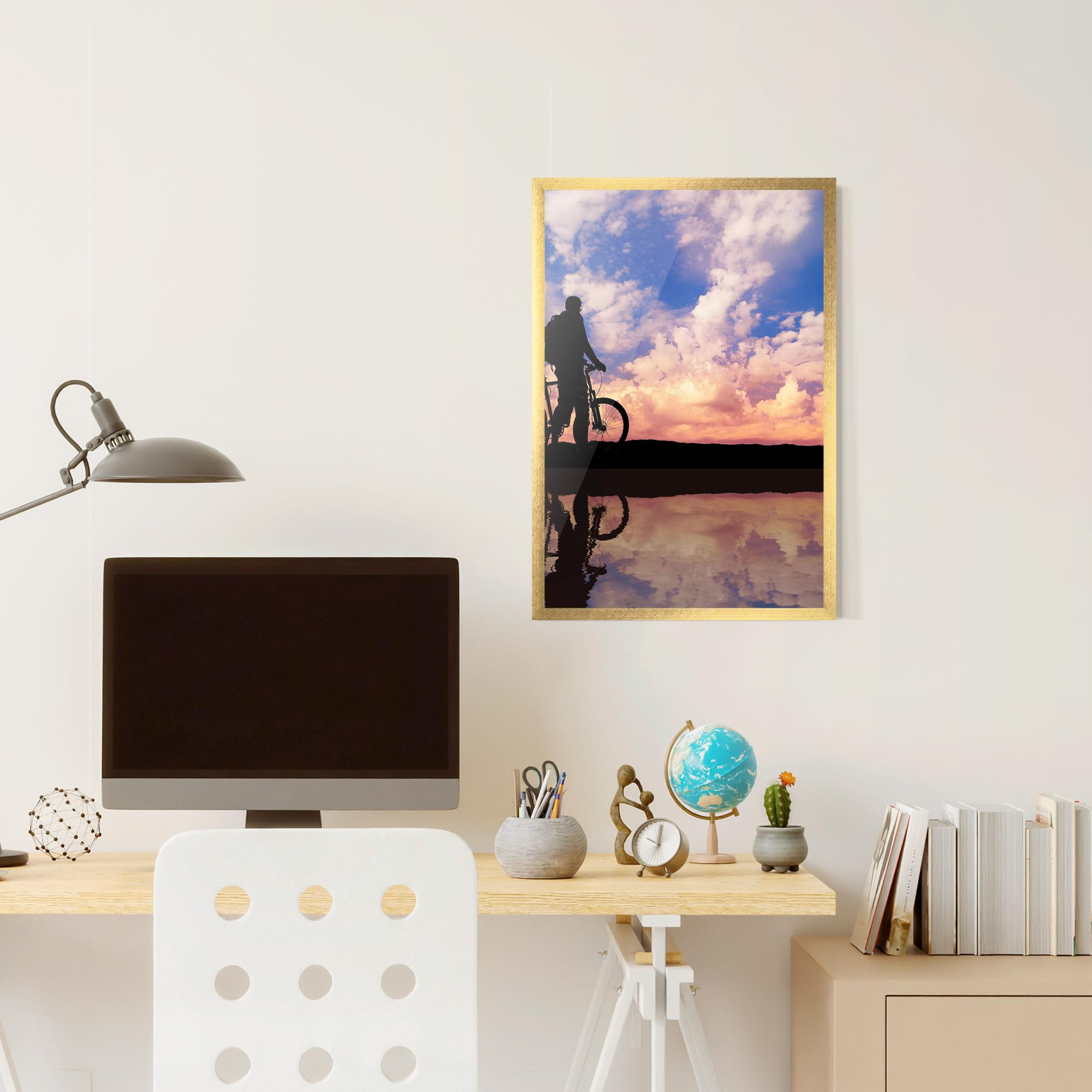 Poster Înrămat Bike Sunset mockup 6