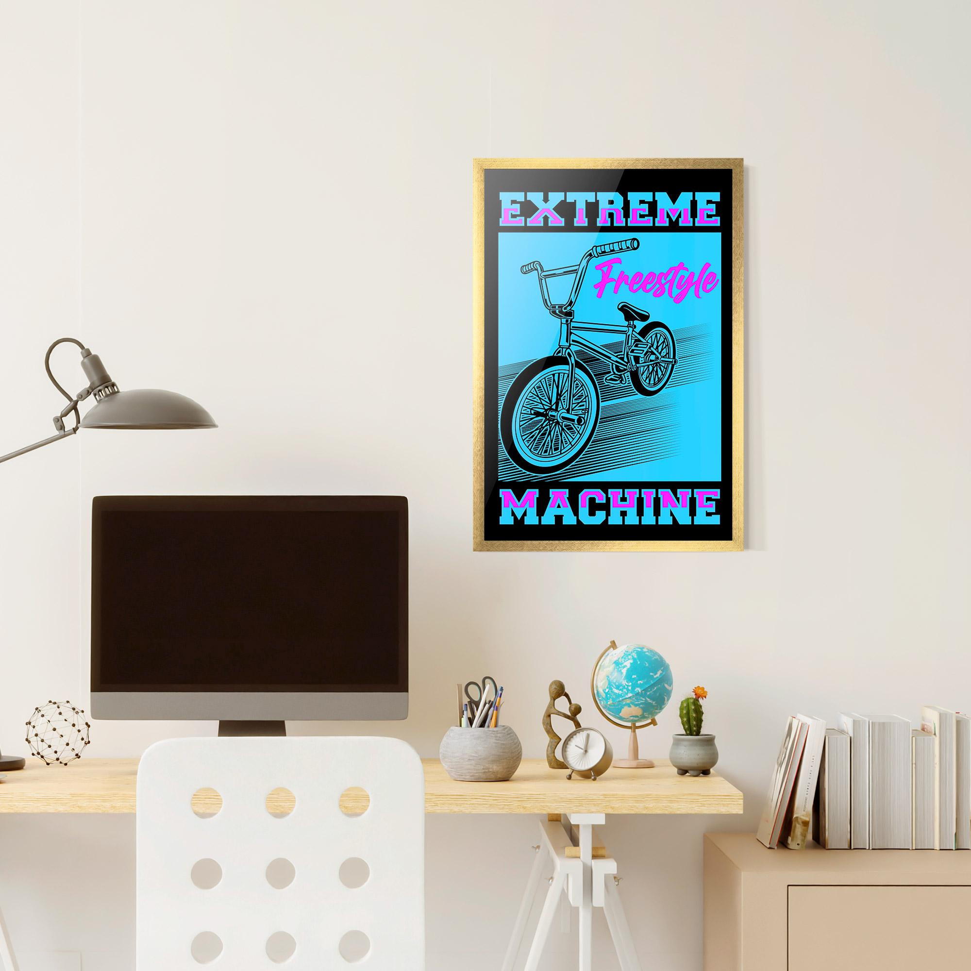 Poster Înrămat Extreme Machine mockup 6