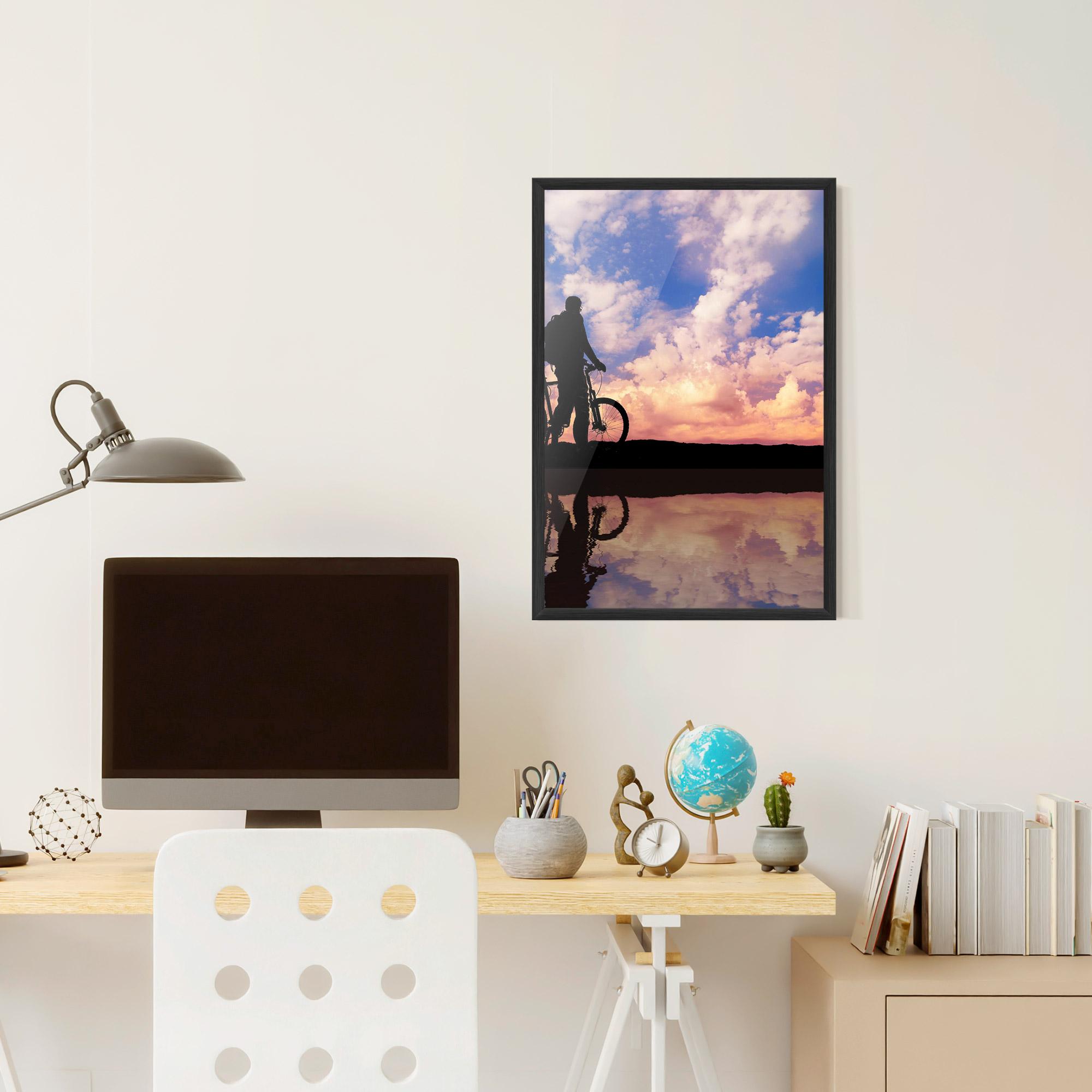 Poster Înrămat Bike Sunset mockup 6