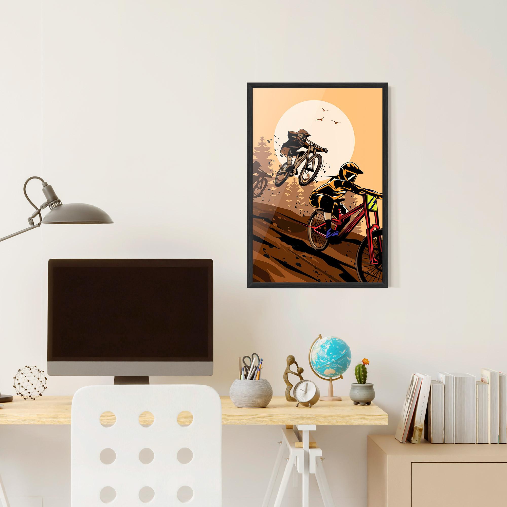 Poster Înrămat Downhill Bike mockup 6