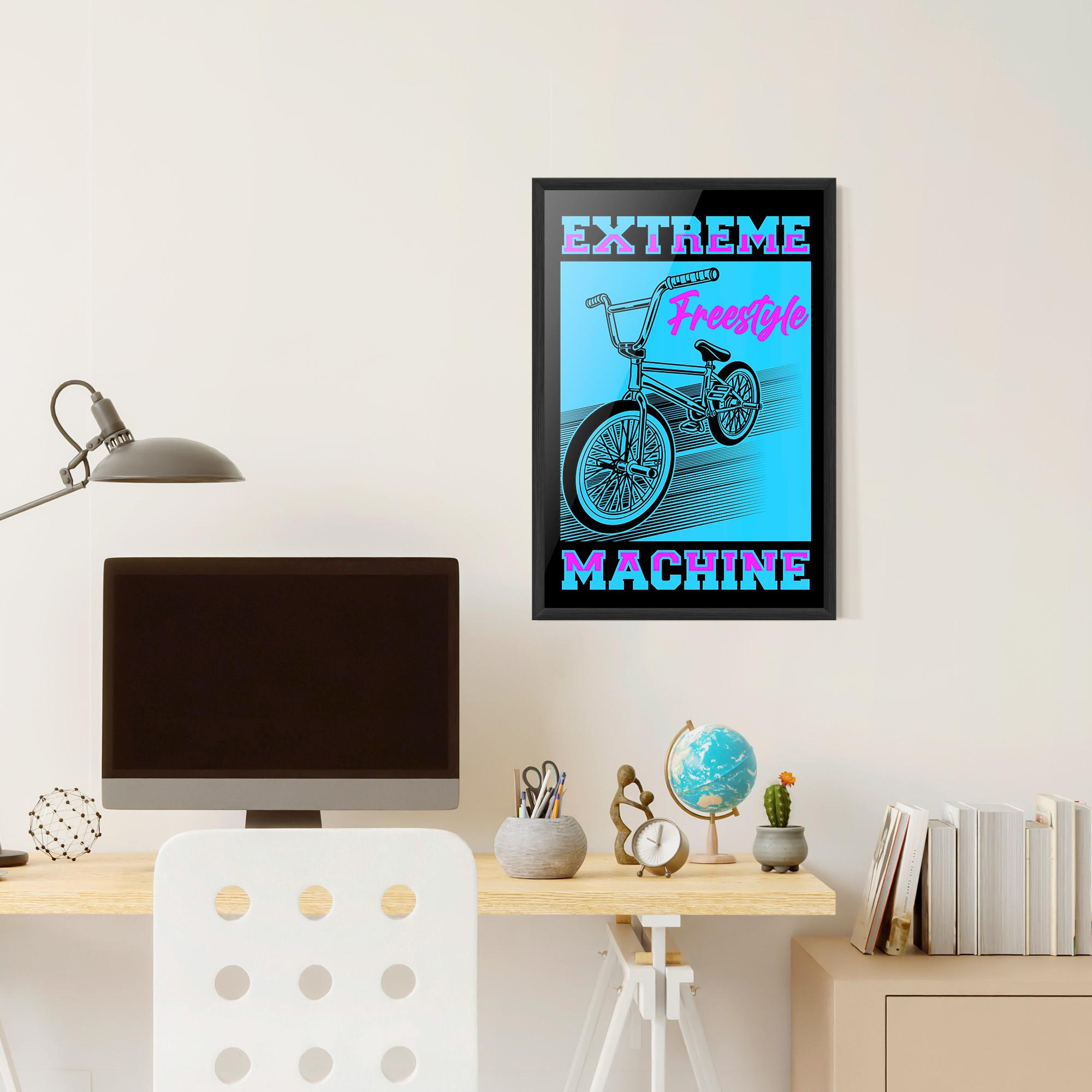 Poster Înrămat Extreme Machine mockup 6