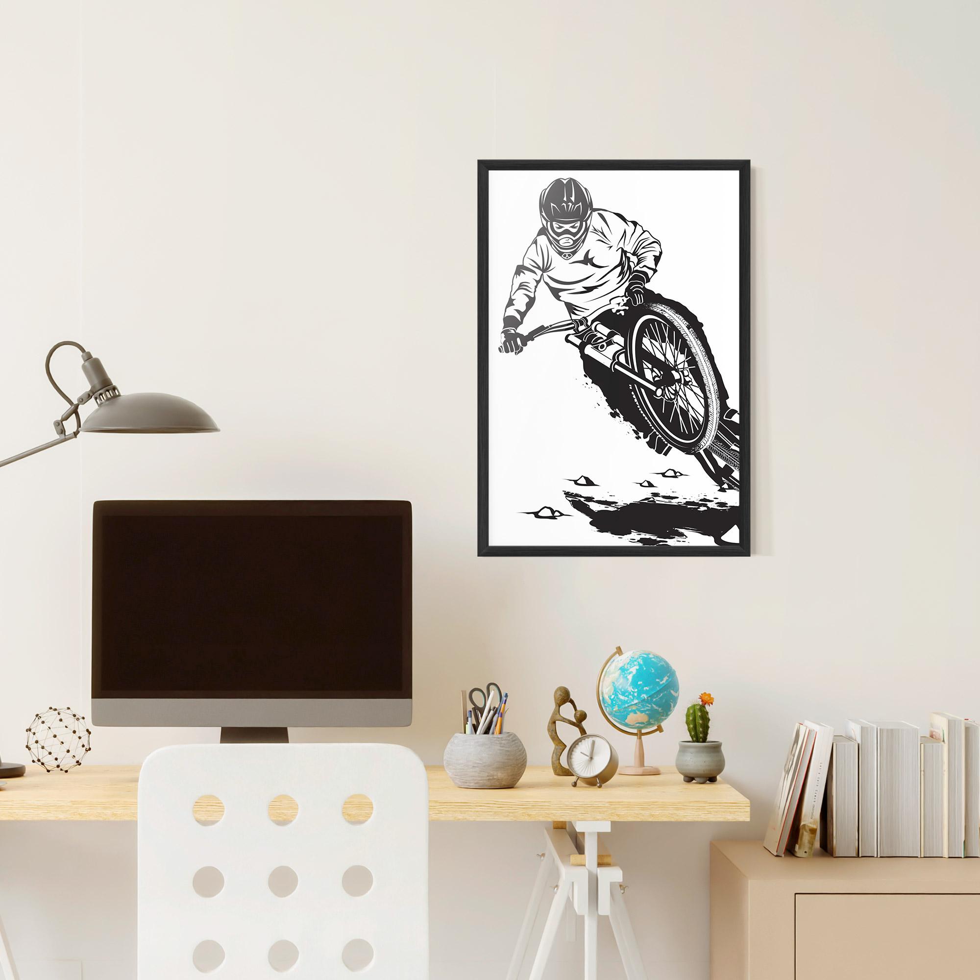 Poster Înrămat Standing Downhill mockup 6