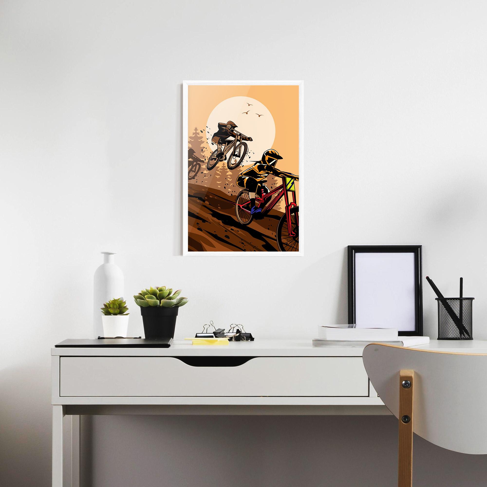 Poster Înrămat Downhill Bike mockup 7