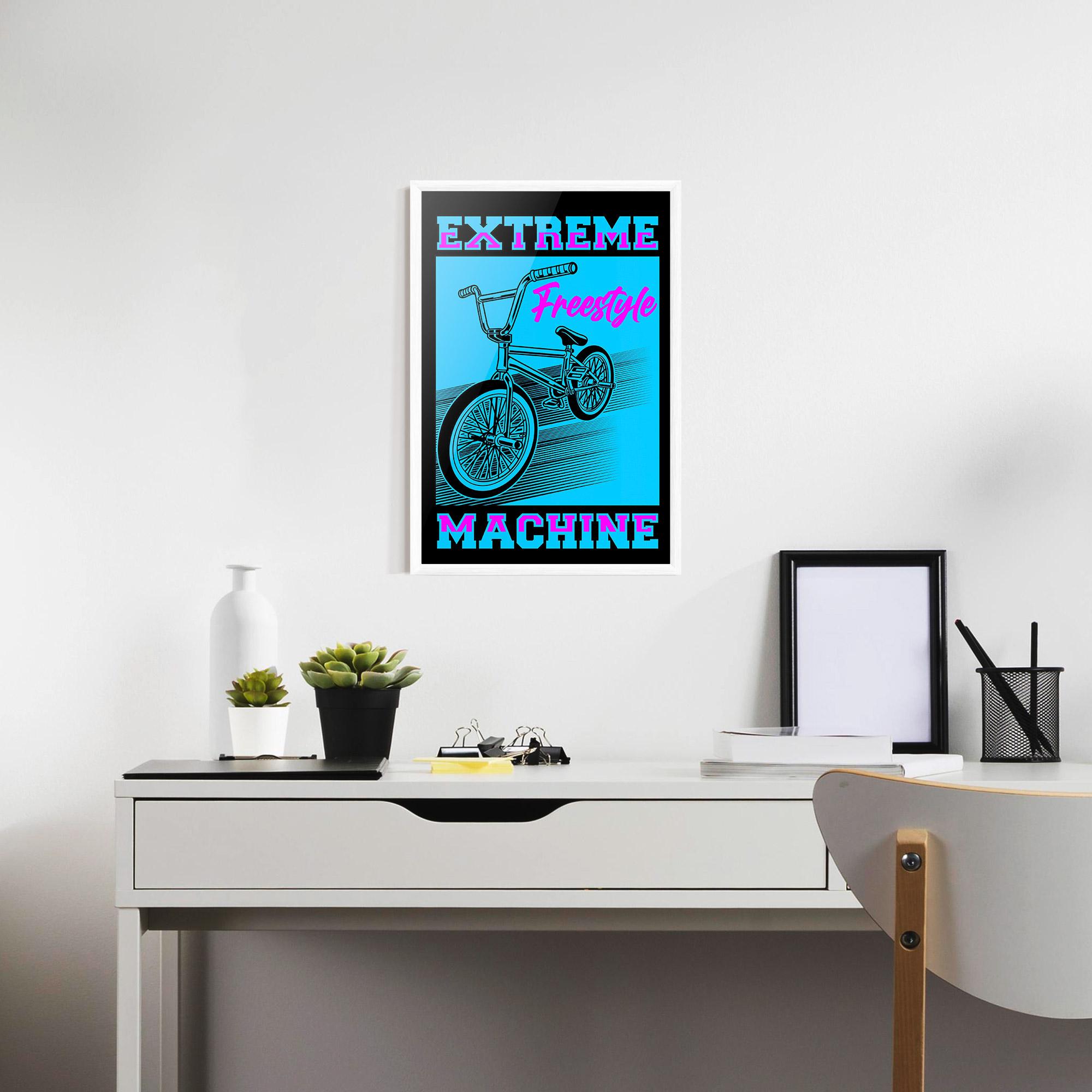 Poster Înrămat Extreme Machine mockup 7