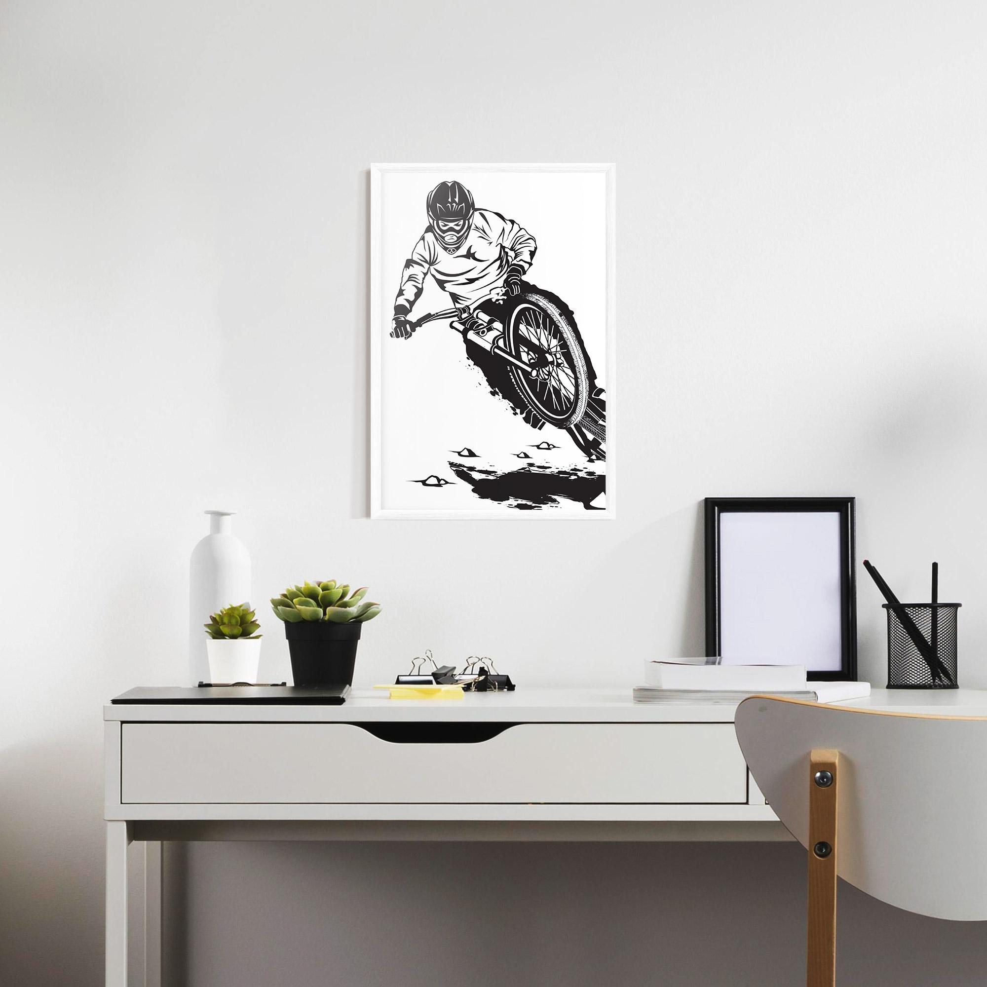 Poster Înrămat Standing Downhill mockup 7