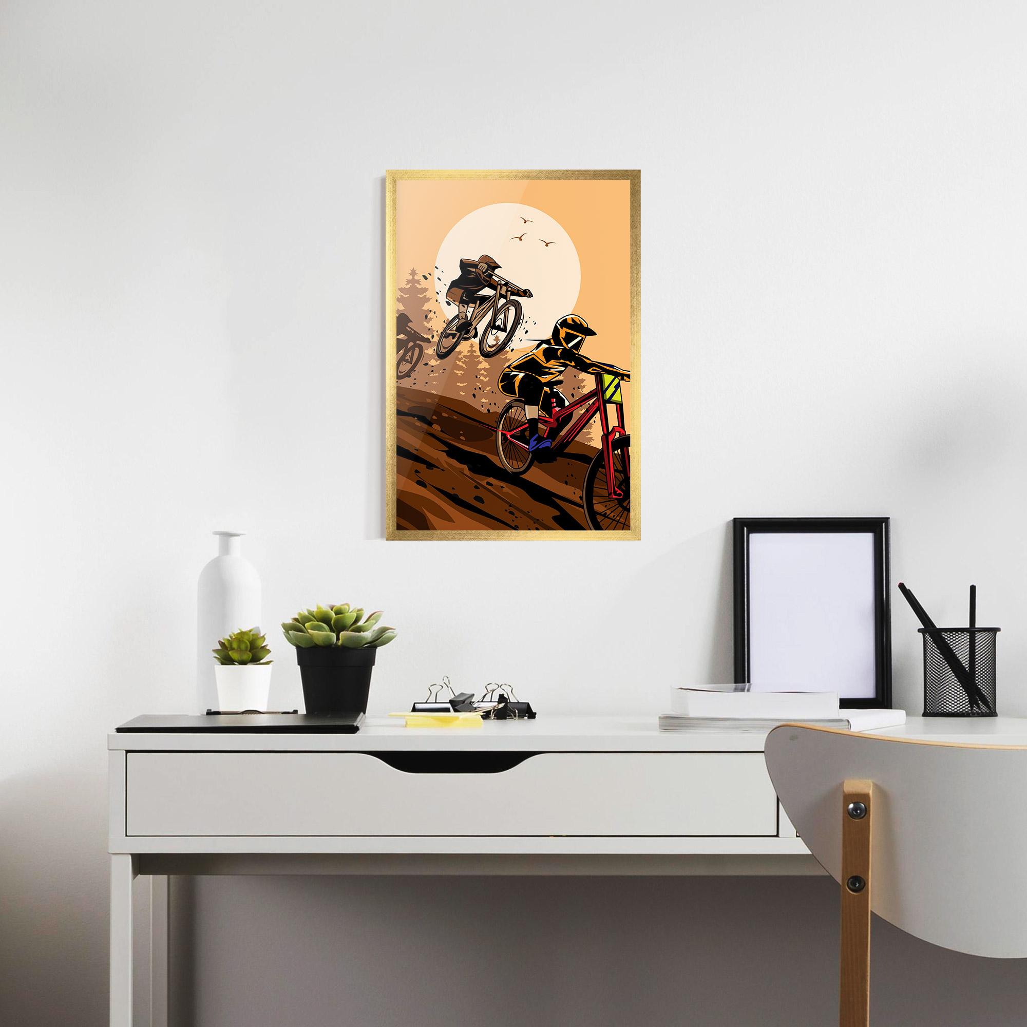 Poster Înrămat Downhill Bike mockup 7