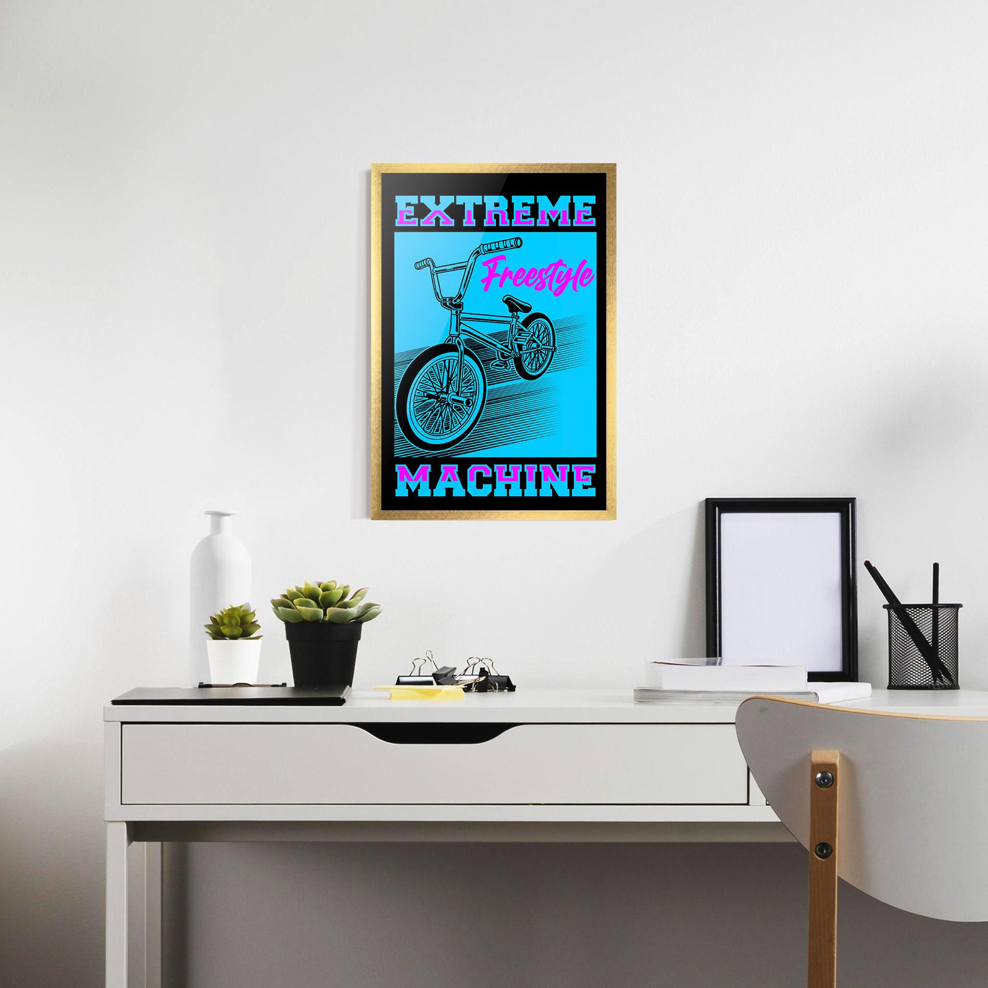 Poster Înrămat Extreme Machine mockup 7